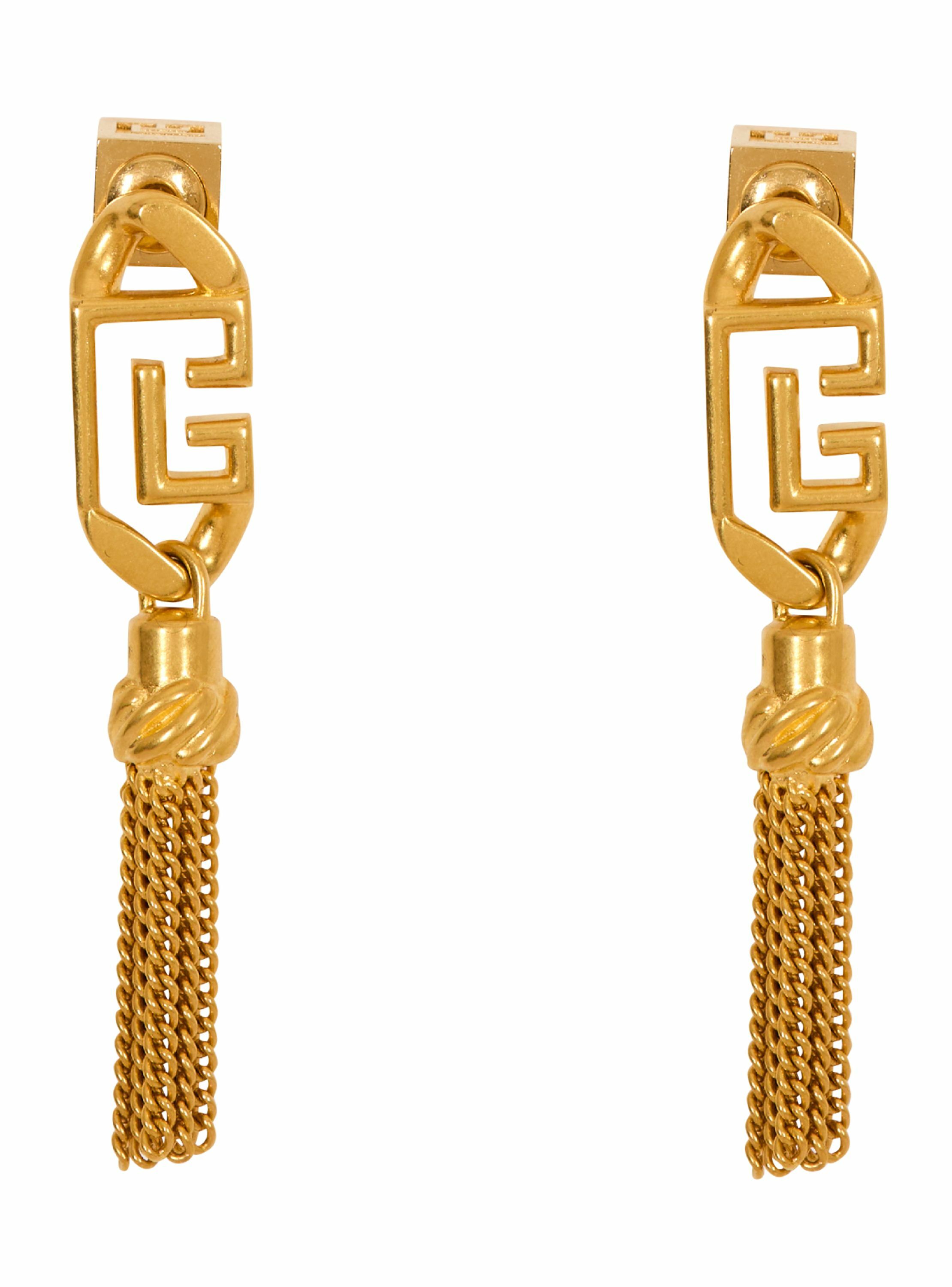 Boucles d'oreilles pendantes sync pb en laiton BALMAIN Doré