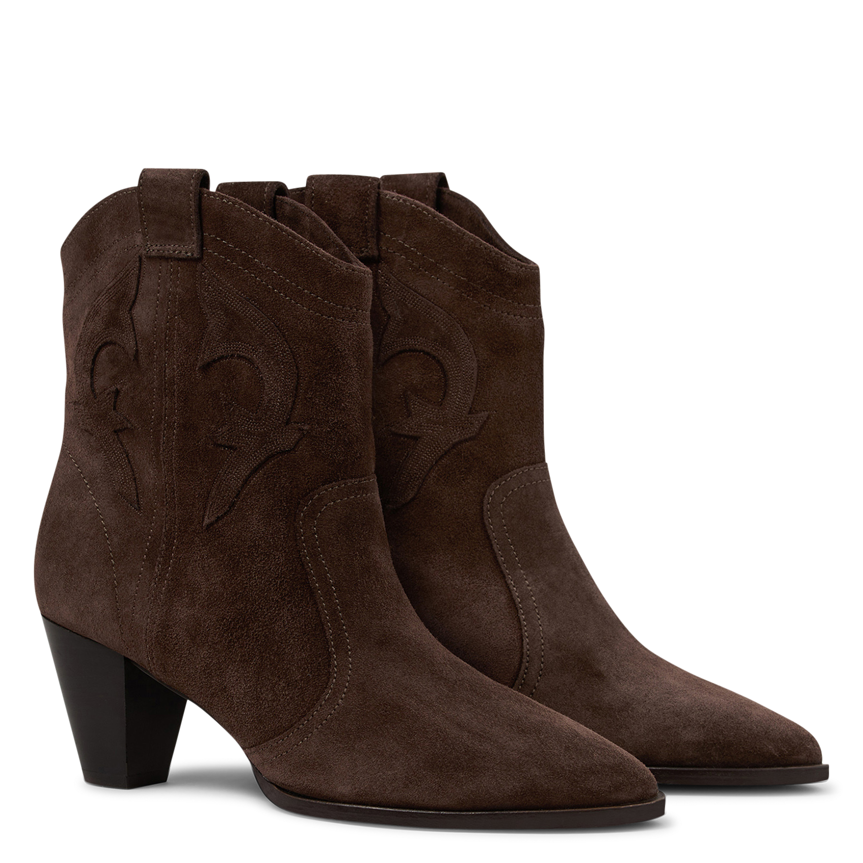 Bottines en cuir casey BA&SH Marron