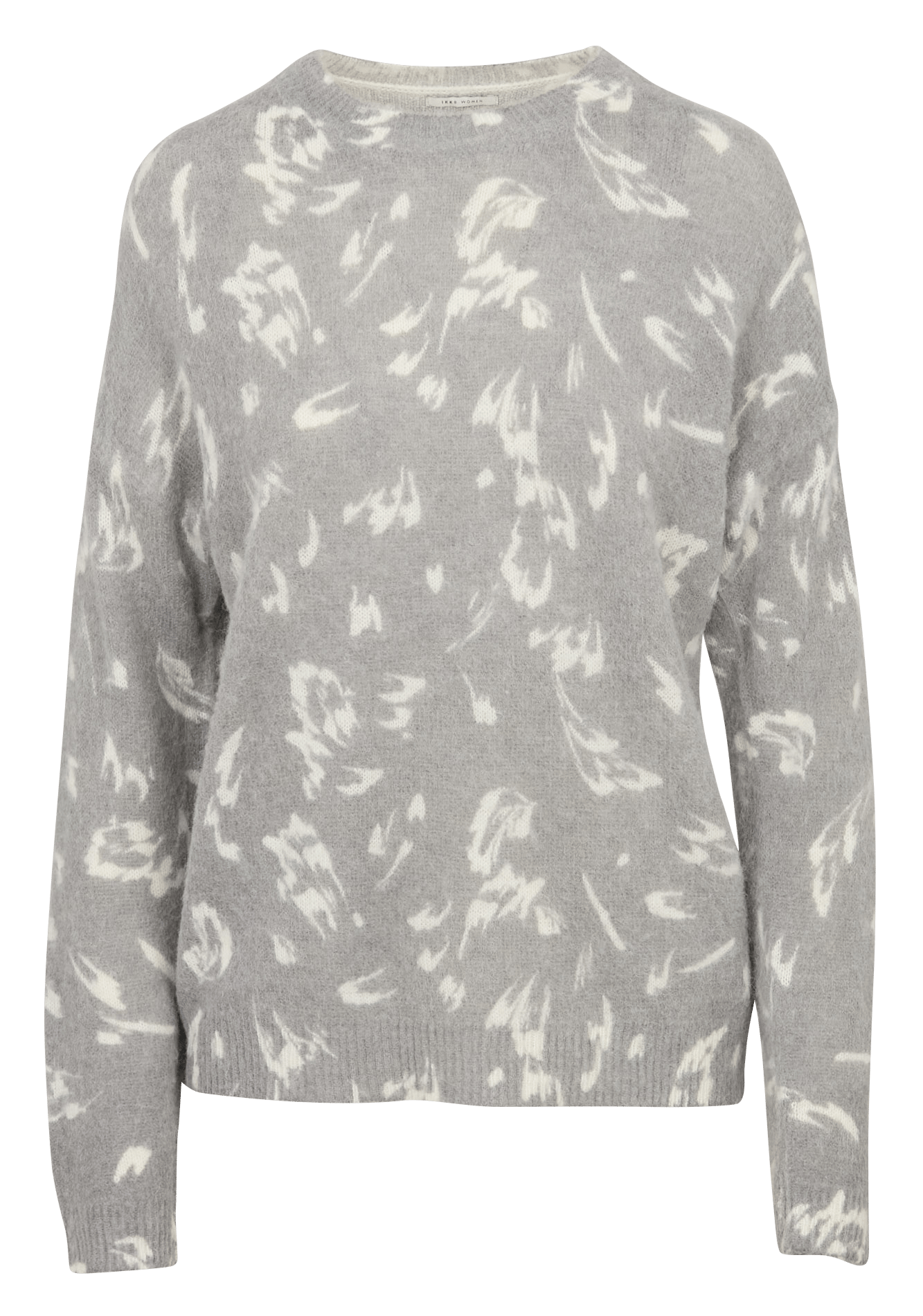 Pull col rond en laine mélangée IKKS Gris