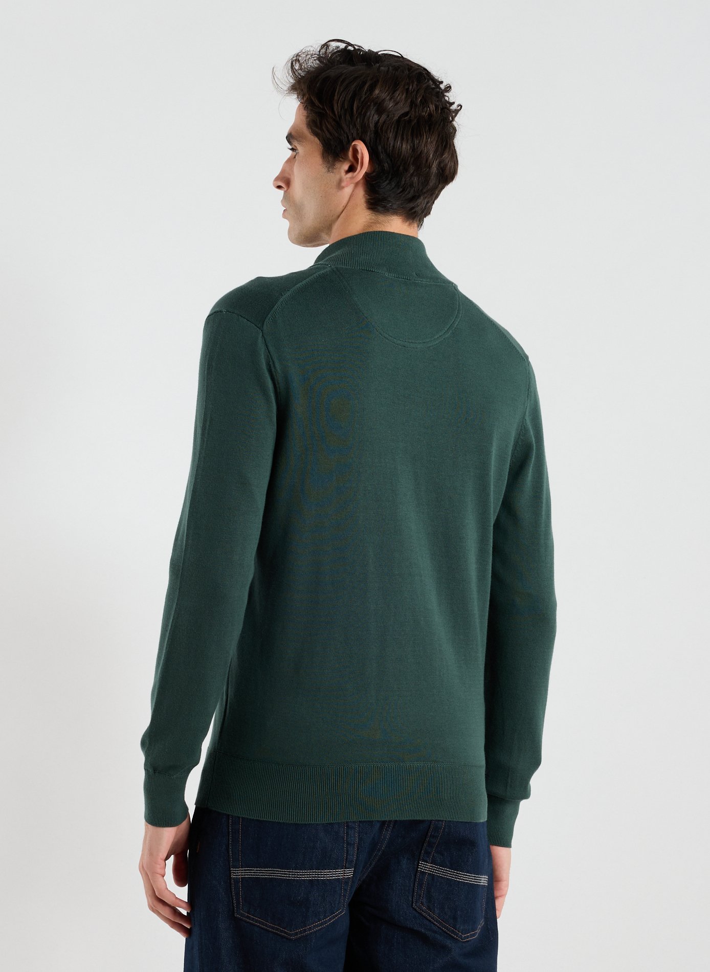 Cotton zip-up cardigan TIMBERLAND Green