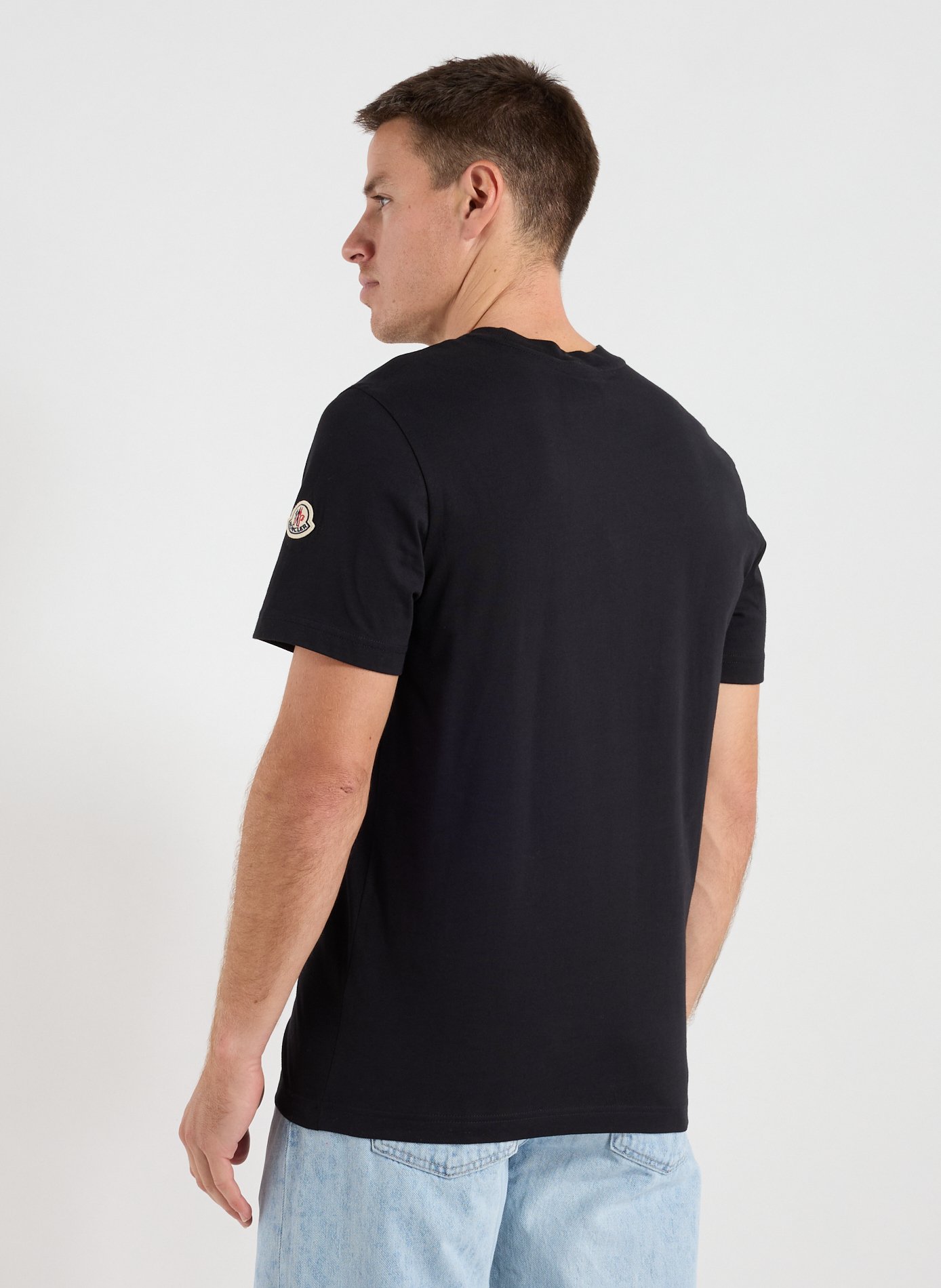 Cotton round-neck T-shirt MONCLER Black