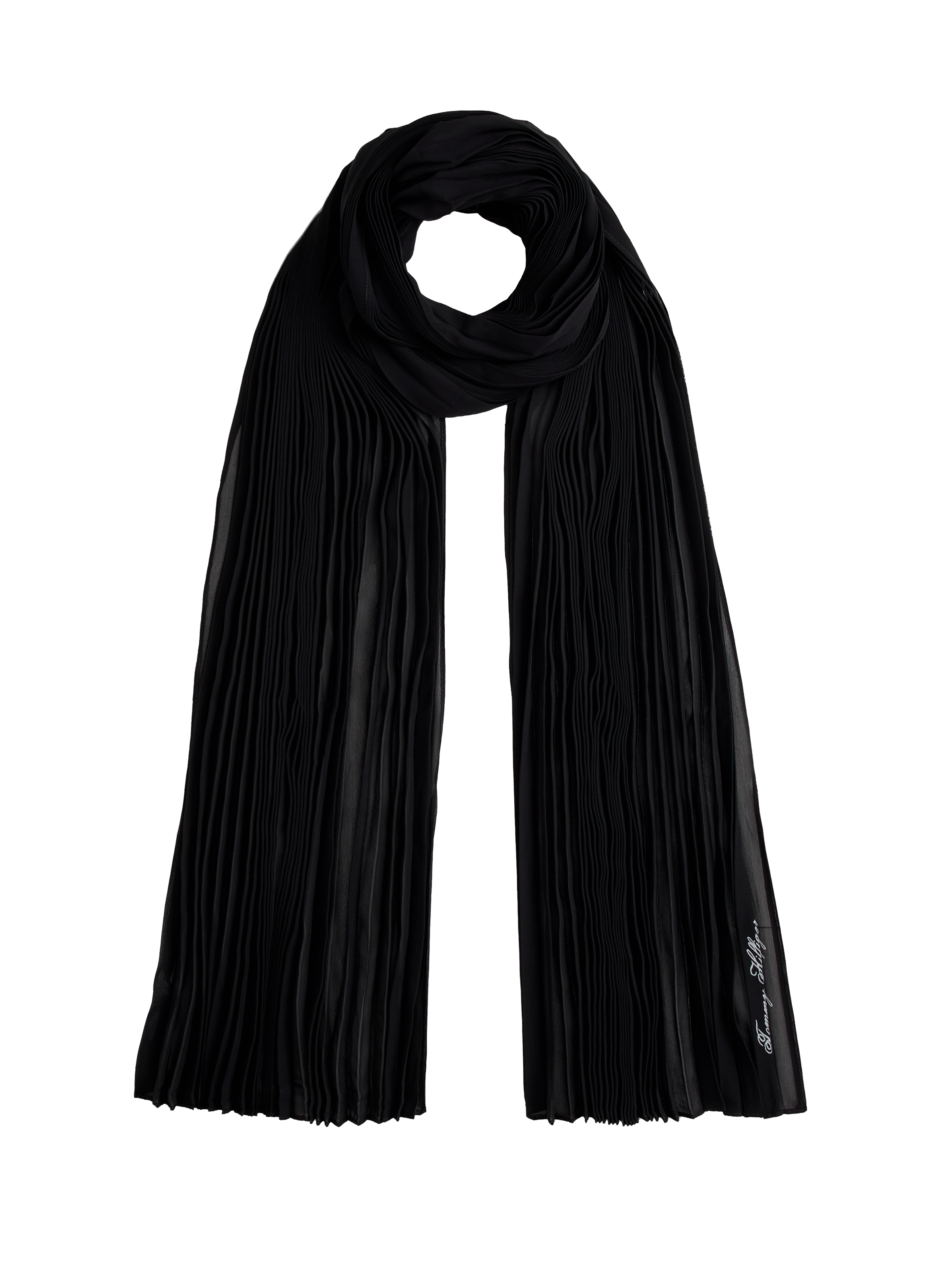 Echarpe à rayures  TOMMY HILFIGER Noir