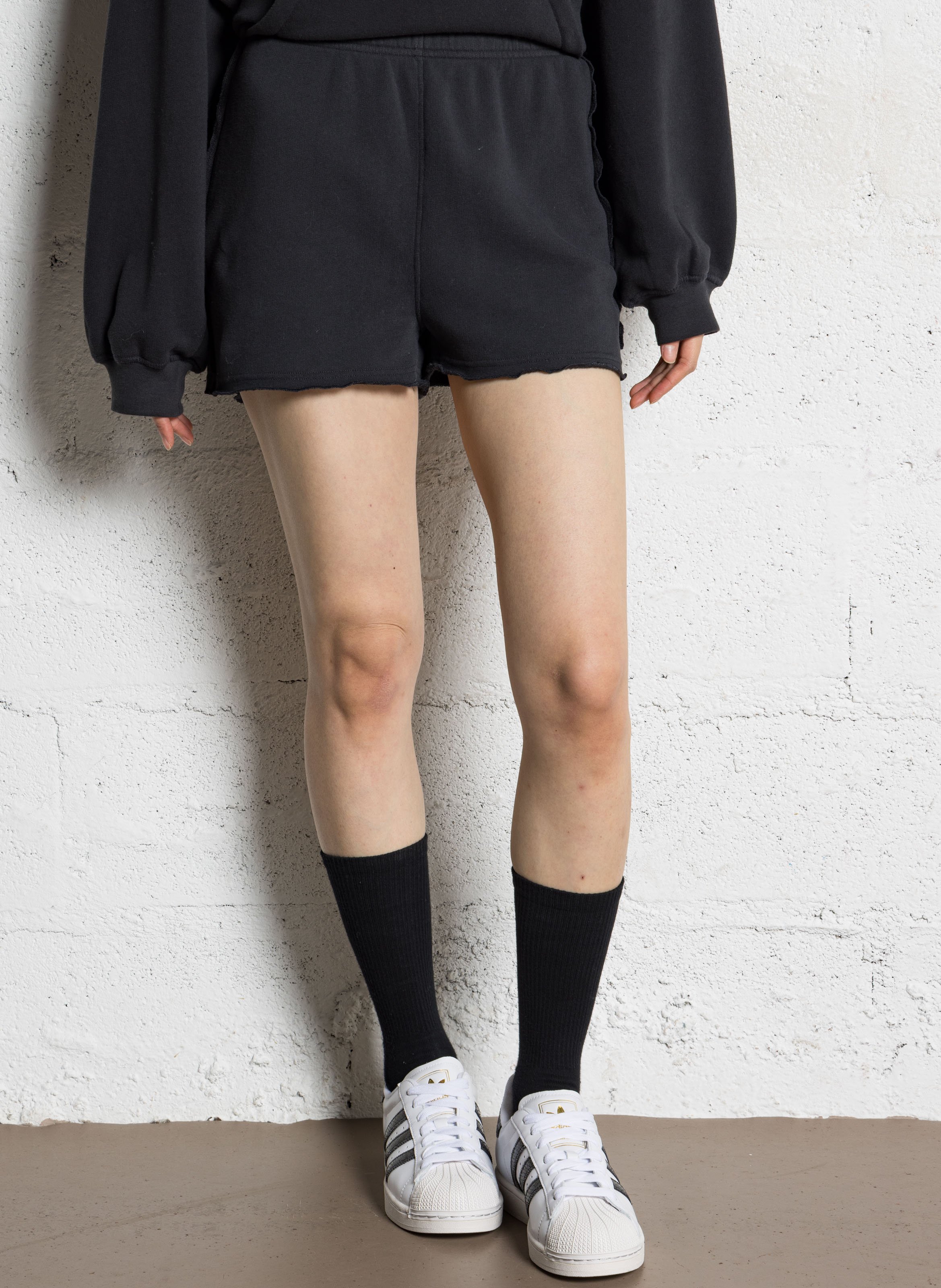 Short en coton mélangé atubay AMERICAN VINTAGE Noir