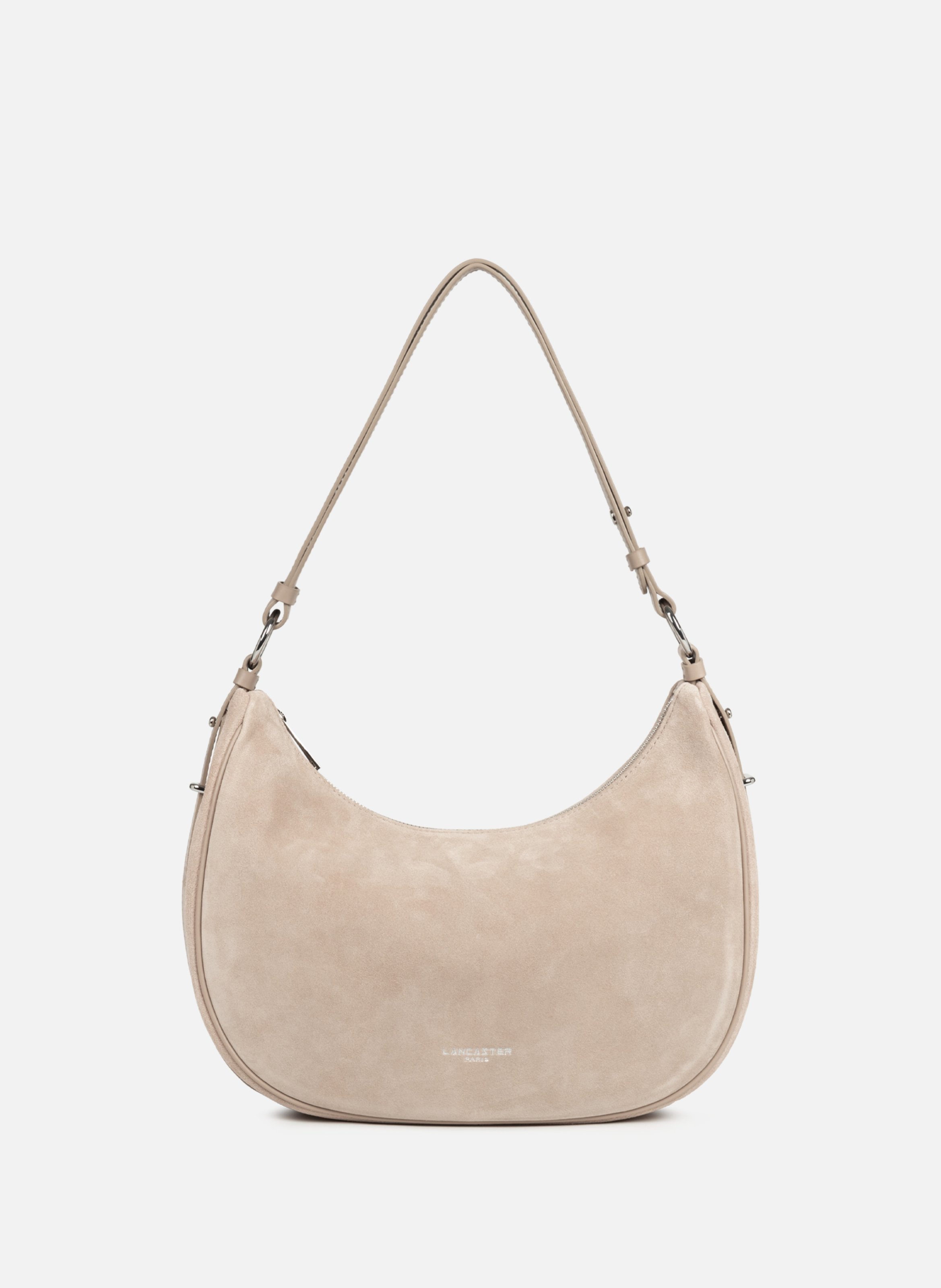 LANCASTER Large shoulder bag - Suède Beige