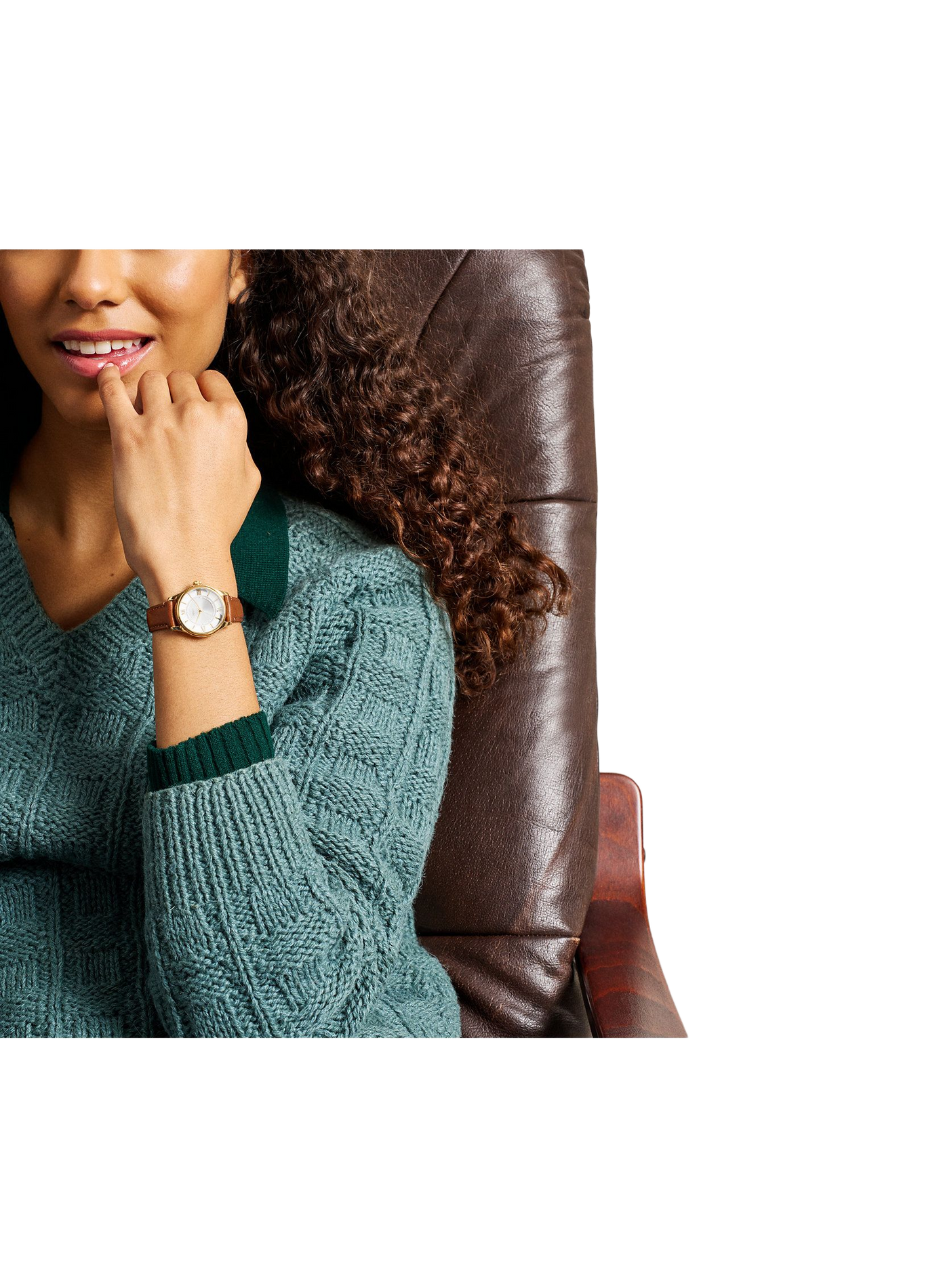 Montre quartz classique bracelet en cuir FOSSIL Argent