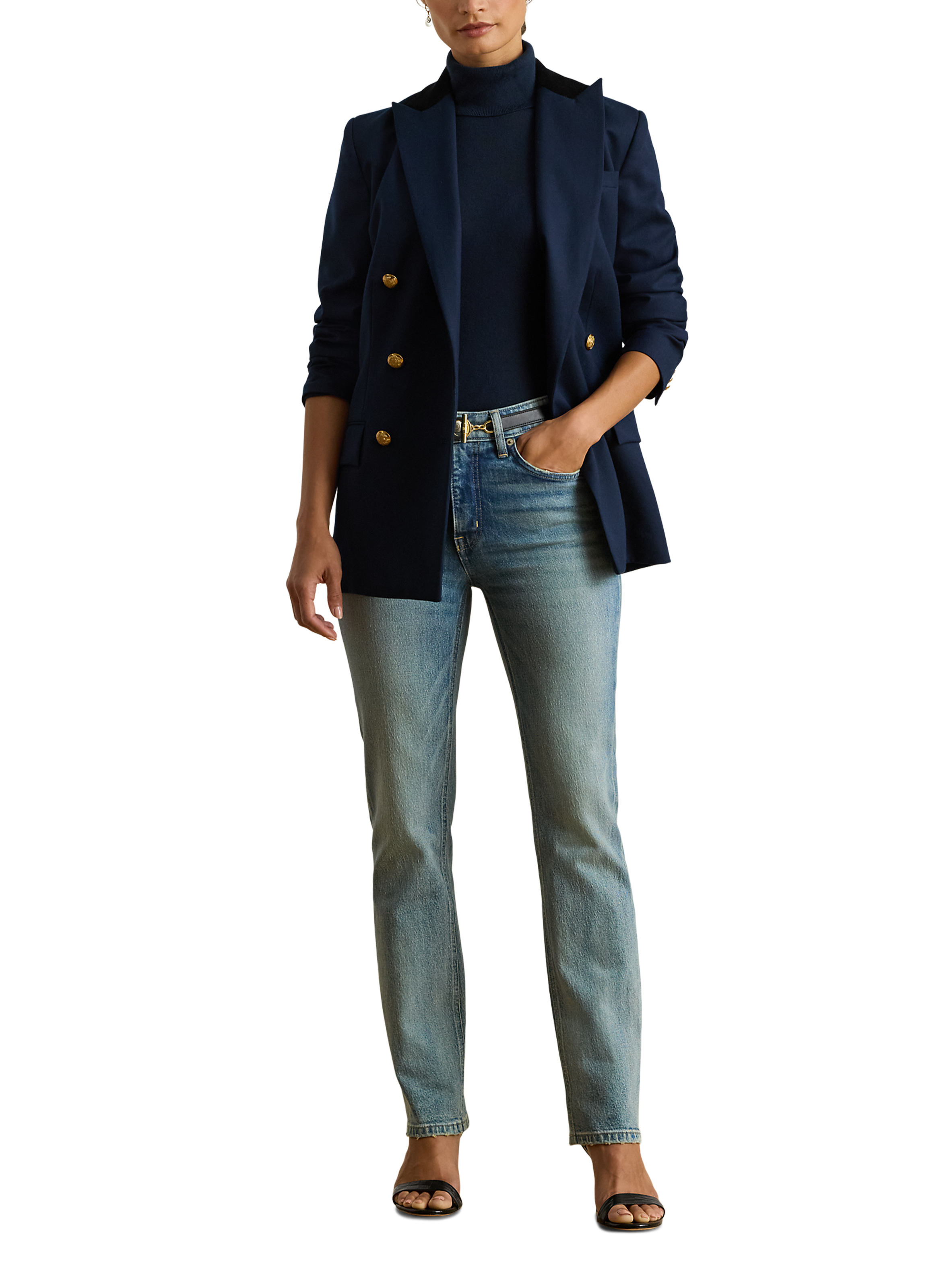 Cotton-blend slim-fit jeans LAUREN Blue