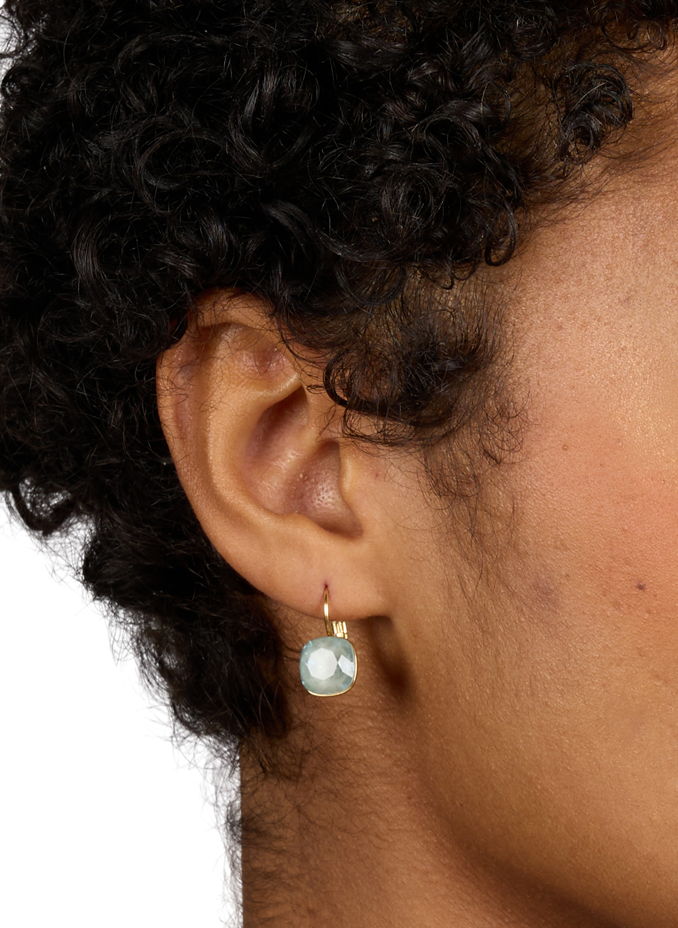 Boucles d'oreille avec cristal AU PRINTEMPS PARIS Bleu