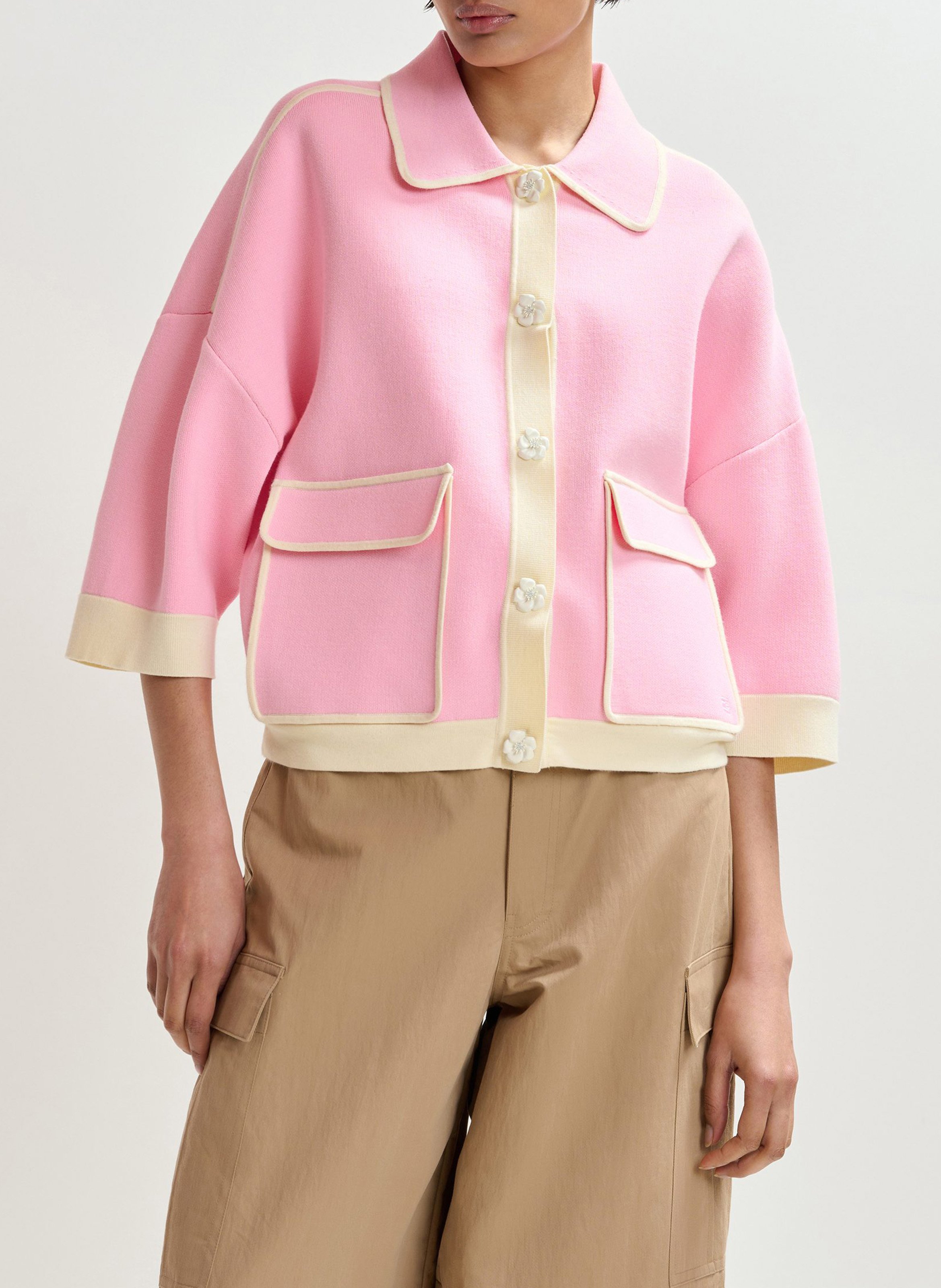 Gilet col classique jugly ESSENTIEL ANTWERP Rose