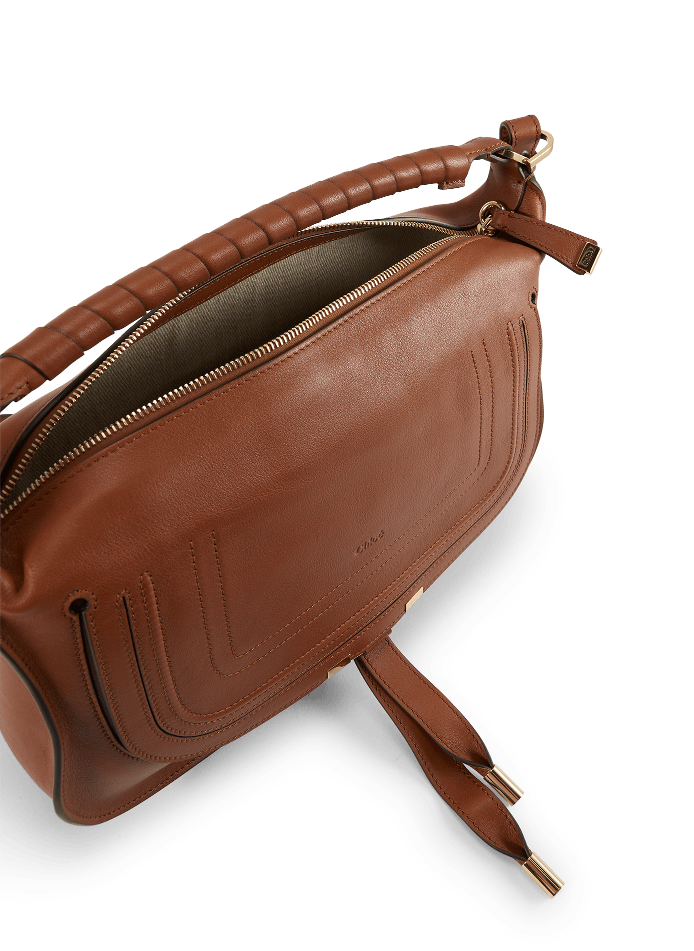 Small Marcie handbag in soft calf leather CHLOÉ Brown