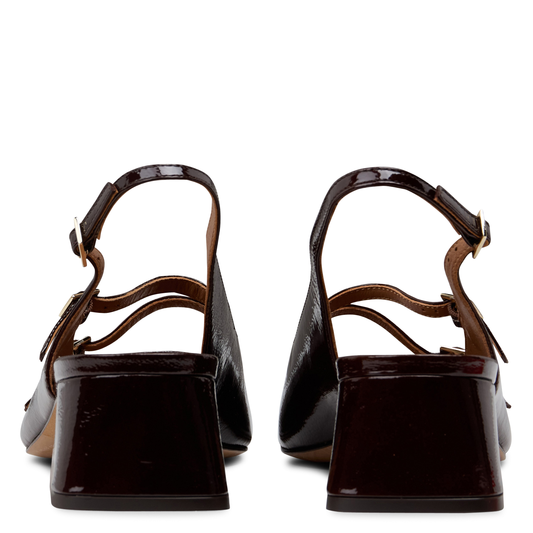 Babies slingback à brides en cuir verni becca BOBBIES Marron