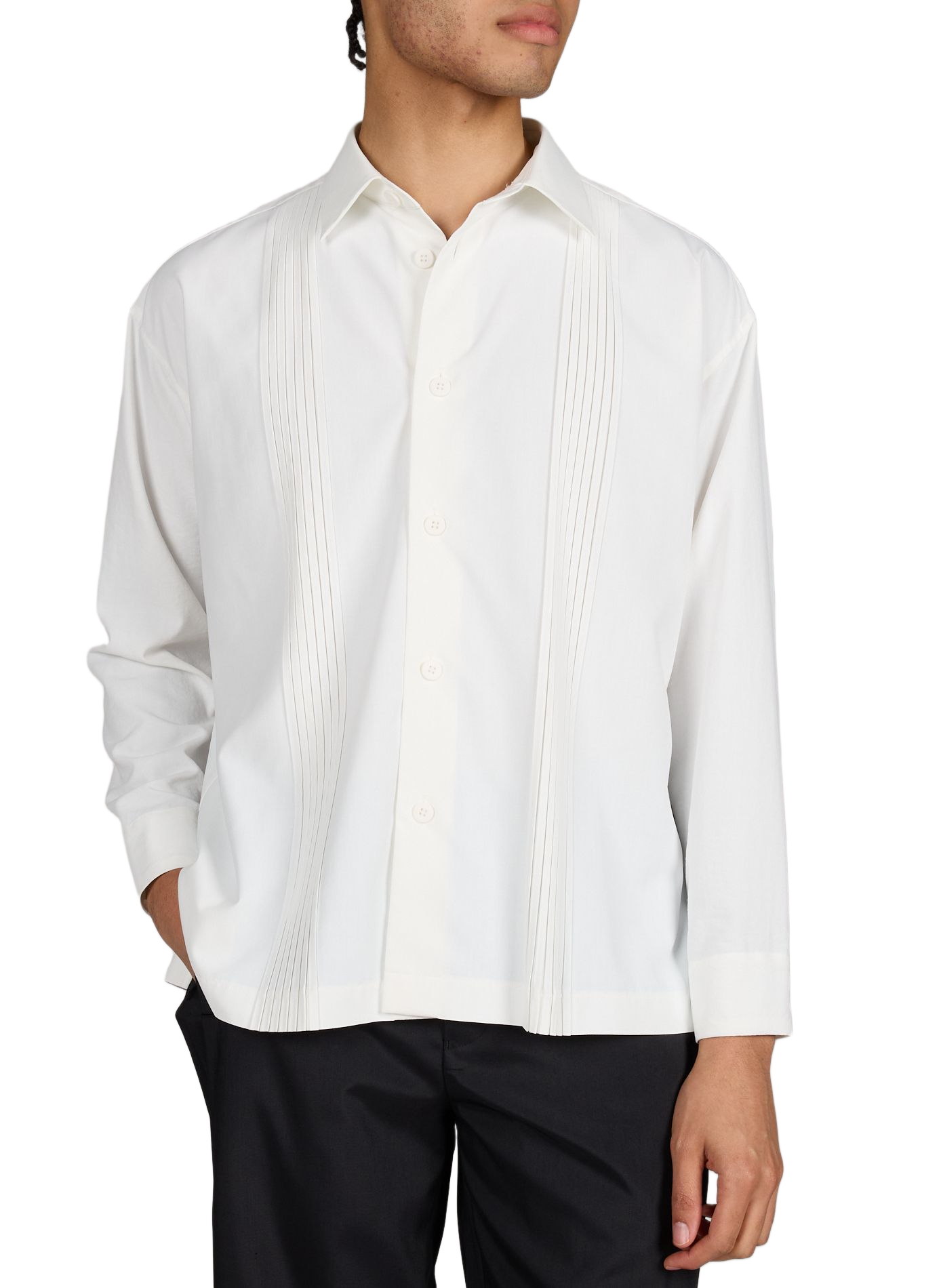 Oversized shirt with classic collar ISSEY MIYAKE Beige