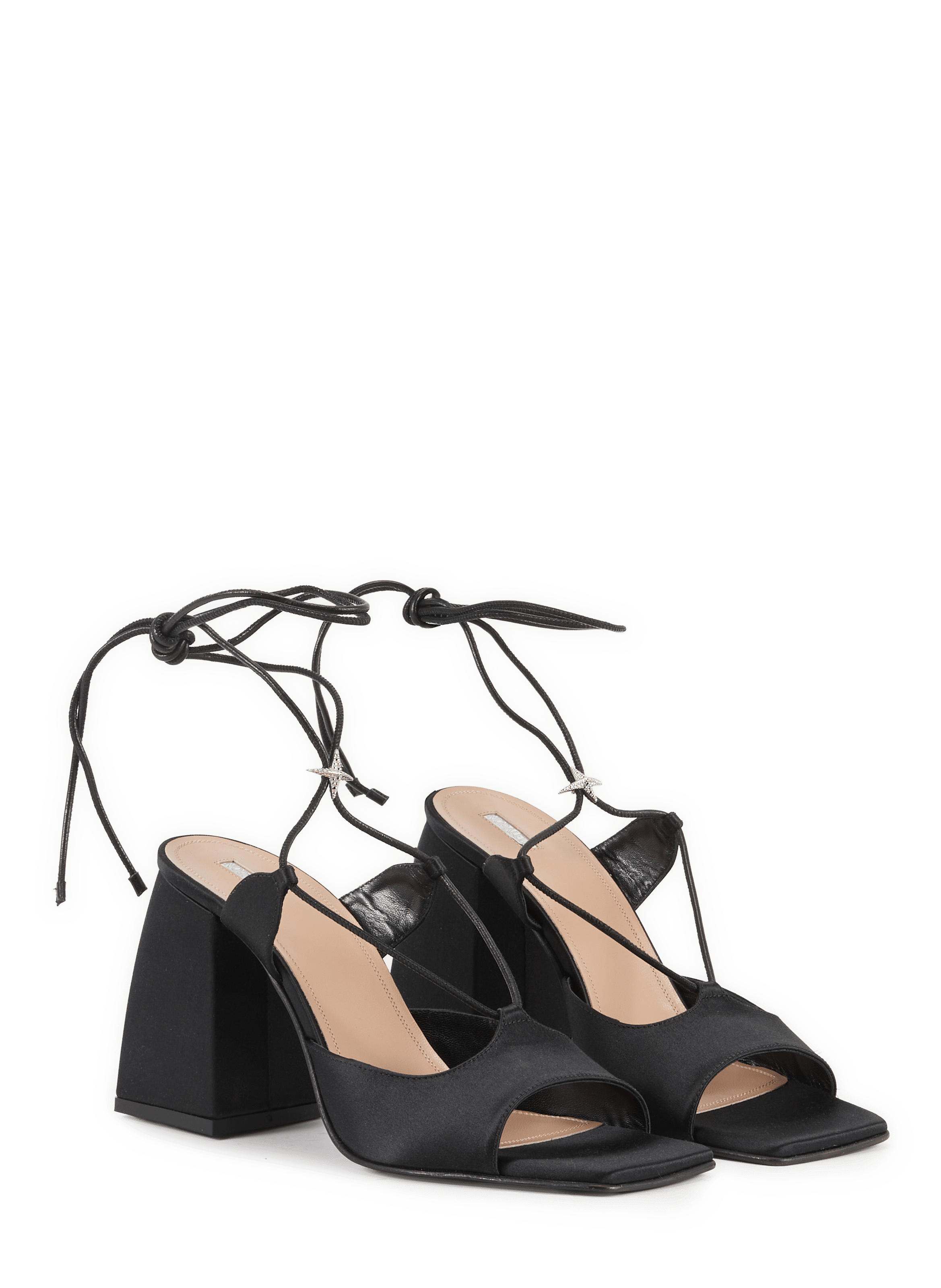 Sandales à talon satinées Bulla Gala NODALETO Noir