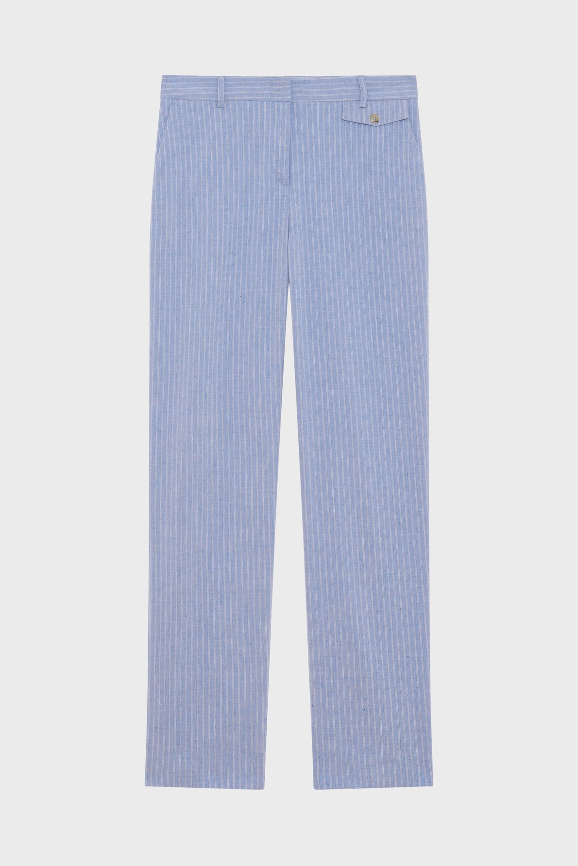 Pantalon ajusté de tailleur à rayures - biba PABLO Blanc