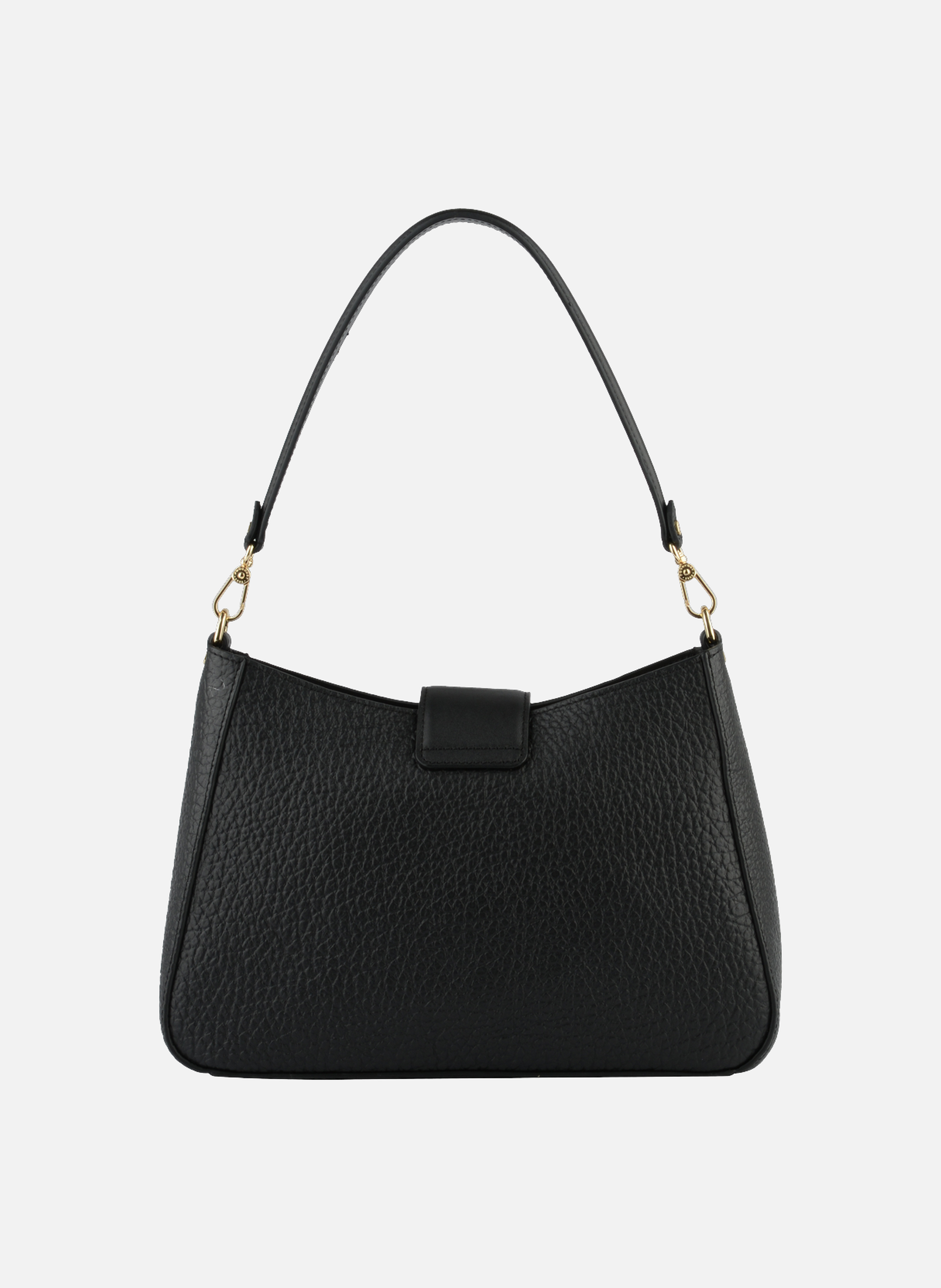 Fleuves | sac porté épaule gm en cuir de vachette POURCHET Noir