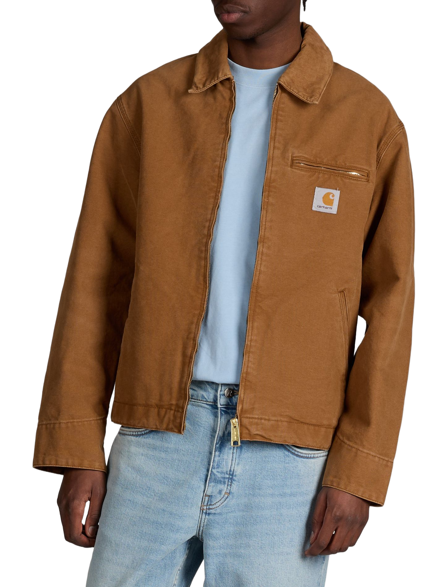 Veste Detroit à col classique en coton CARHARTT WIP Marron
