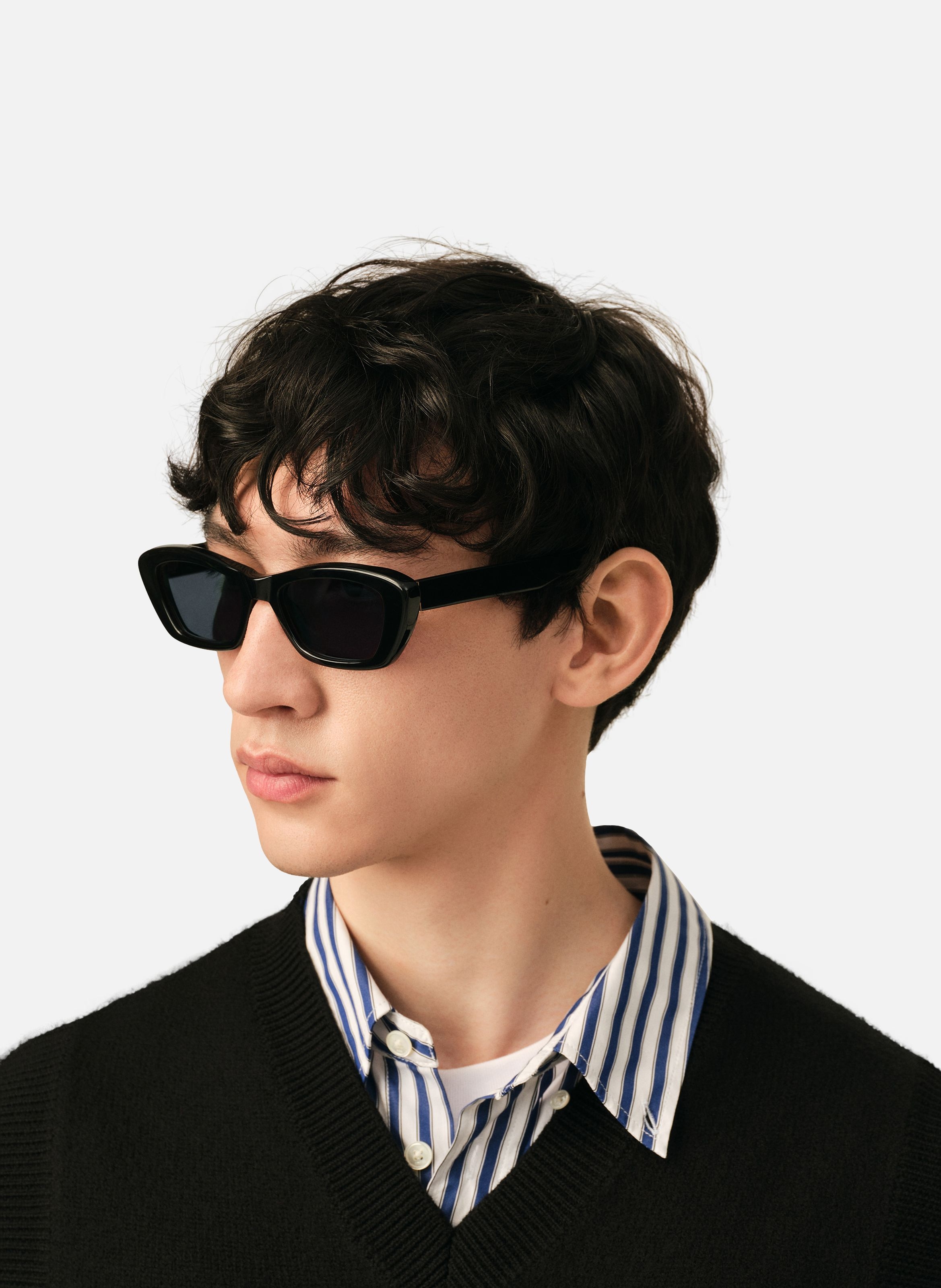 Lunettes de soleil 75020 en acétate unisexes AMI PARIS Noir