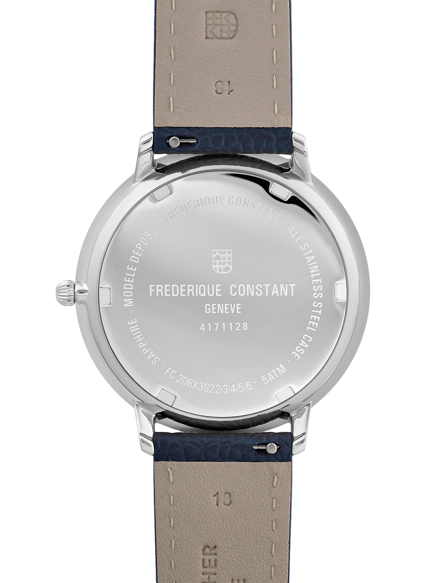 Montre quartz en cuir de veau FREDERIQUE CONSTANT Blanc