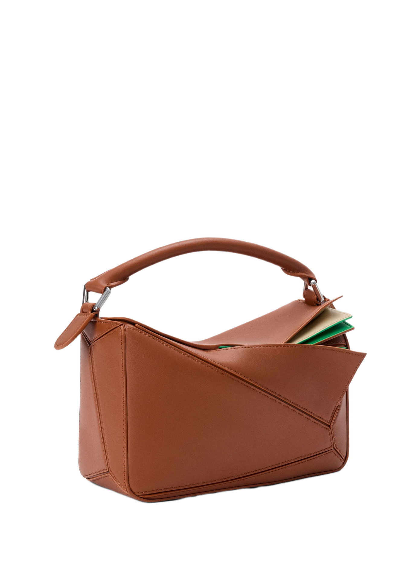 Small Puzzle Bag in classic calf leather with overlays LOEWE Brown