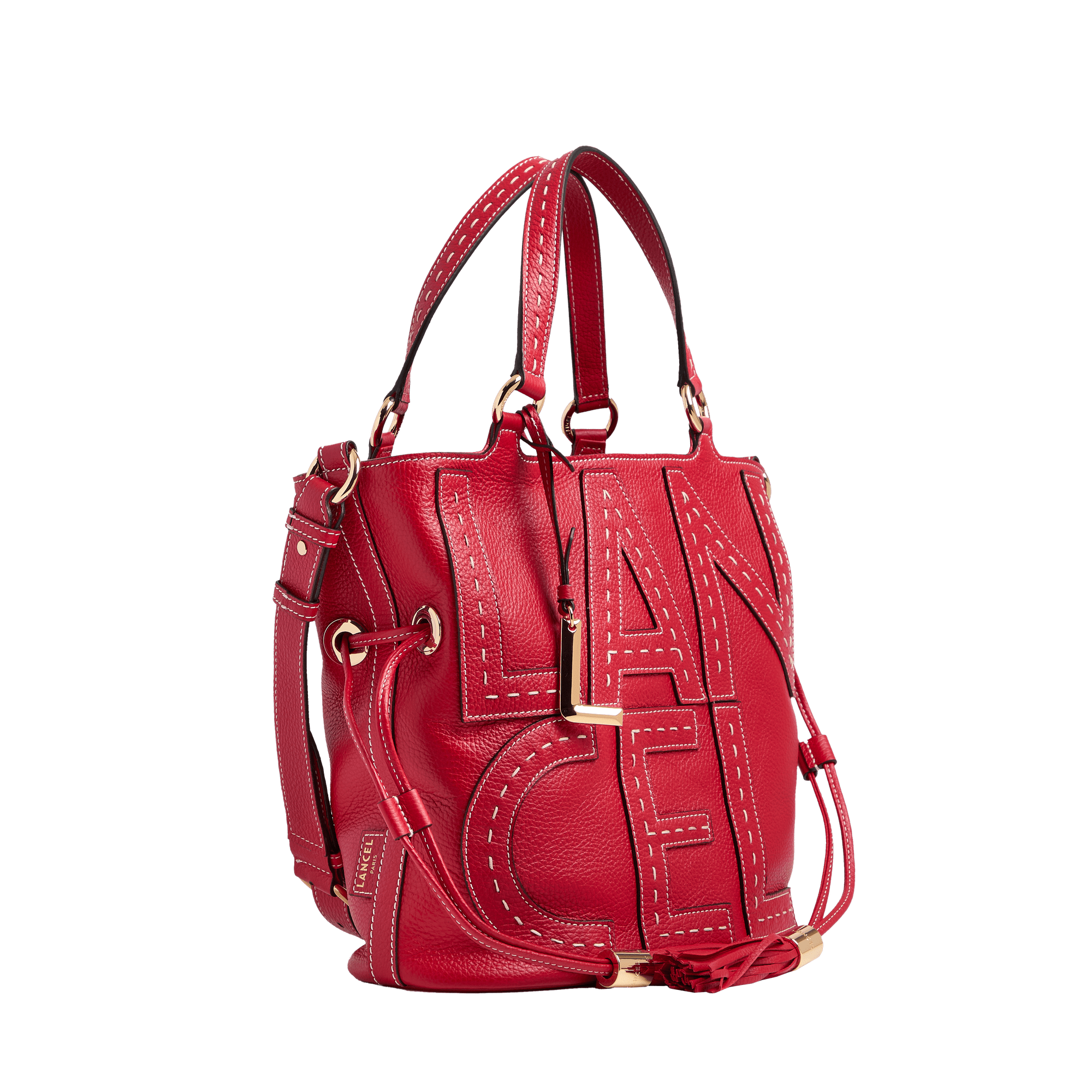 Handtas eerste flirt capsule 150 jaar in kalfsleer LANCEL Rood