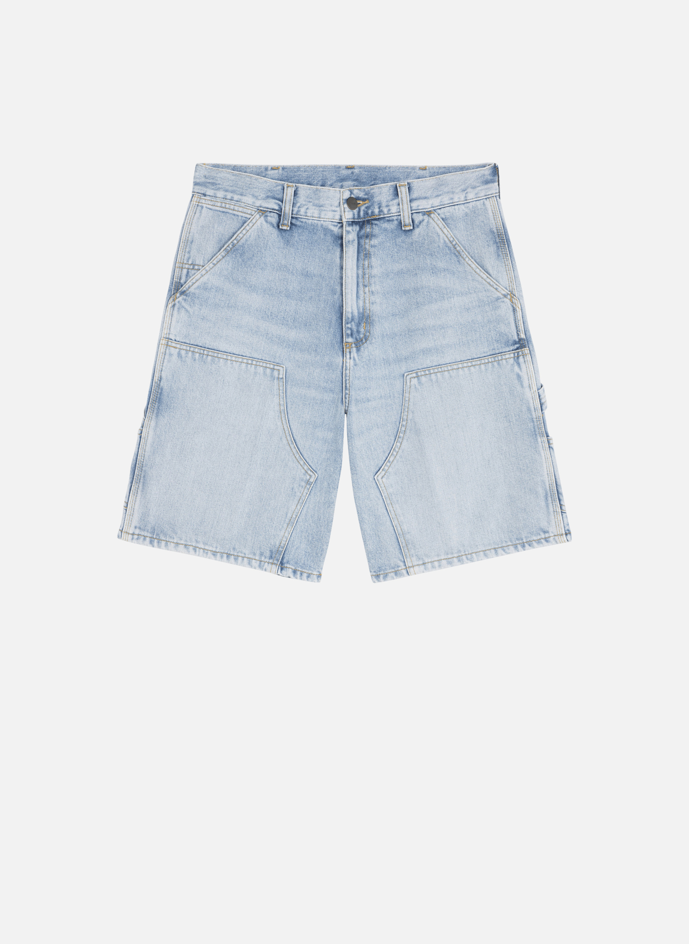 Short double knee short  Heavy worn bleached