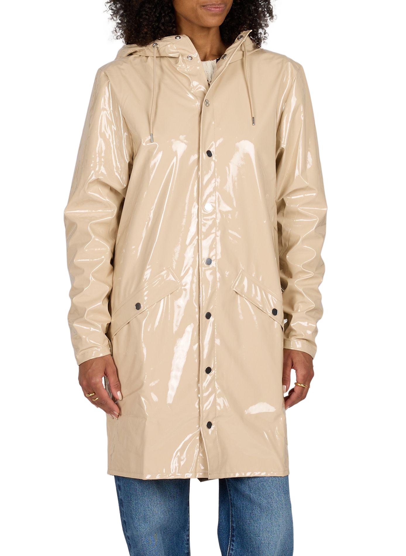 Long hooded raincoat RAINS Blue