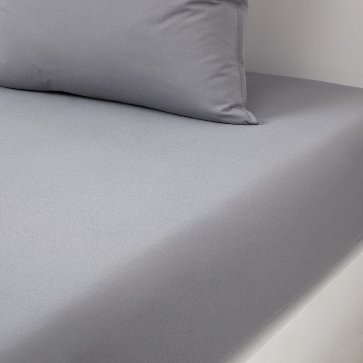 Drap housse en coton, beboss BOSS HOME Gris