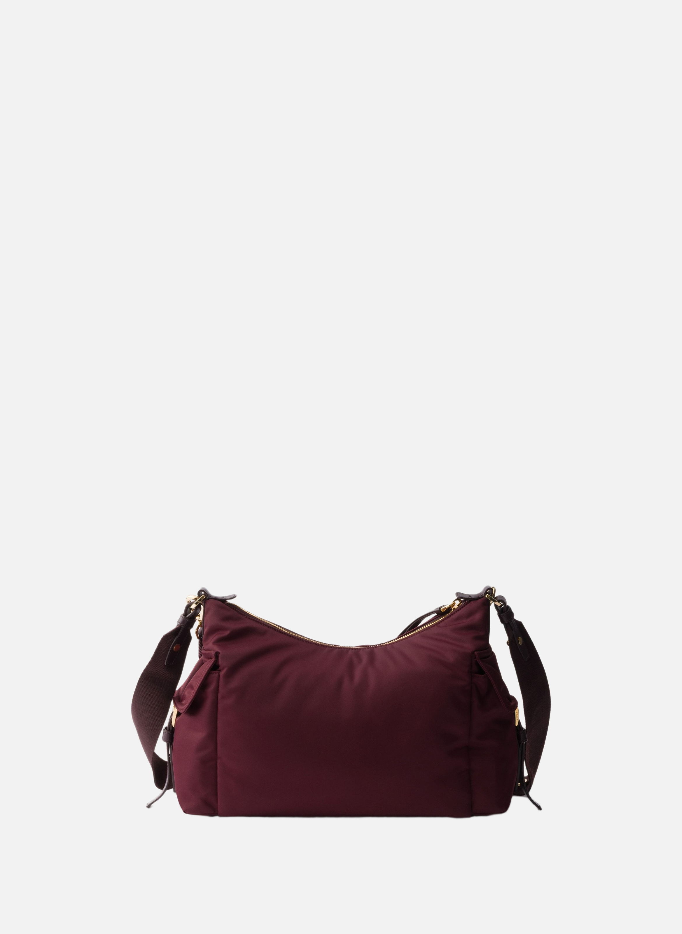Grand sac prada explore en re-nylon et cuir PRADA Rouge