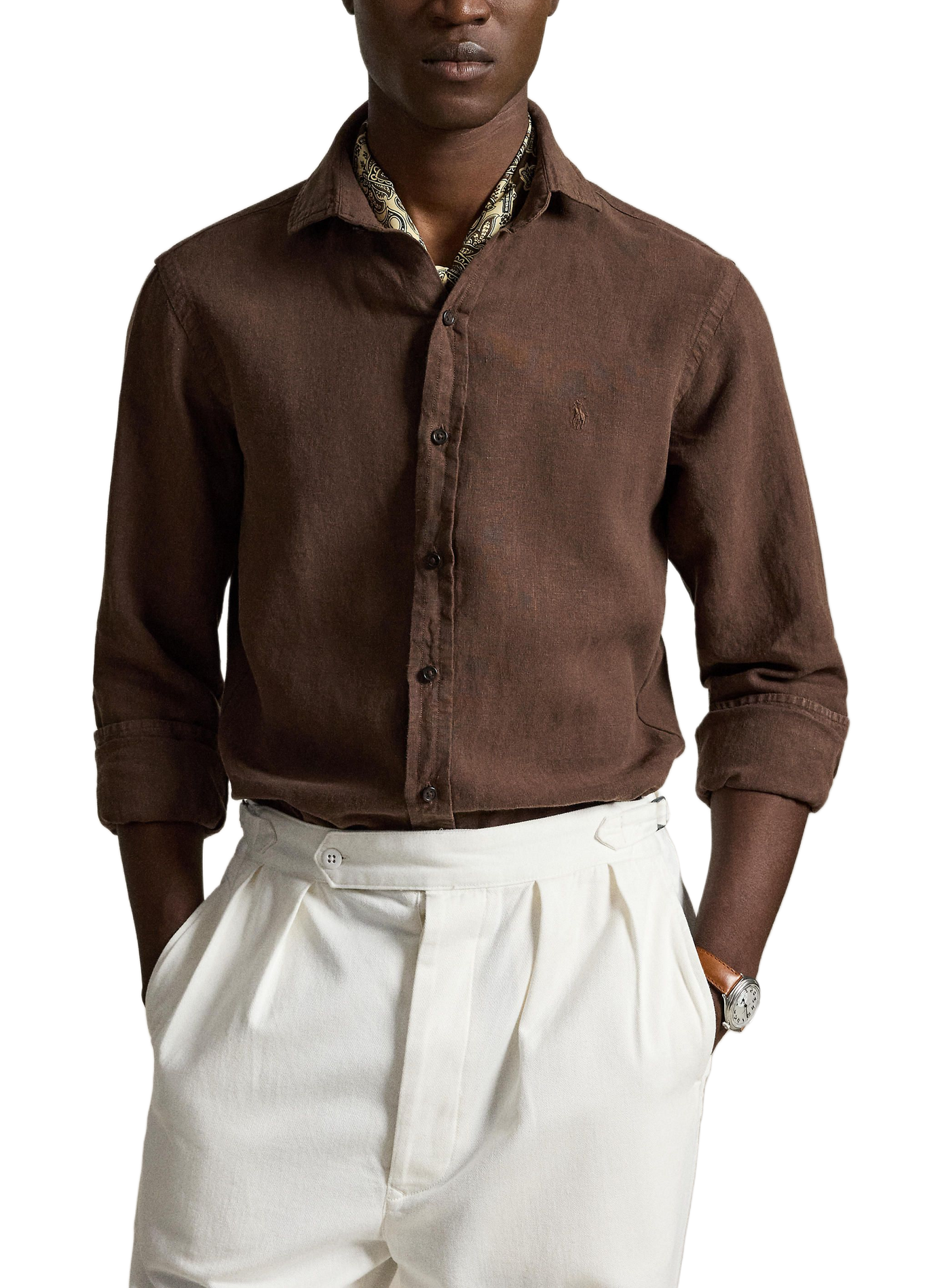 Straight linen shirt POLO RALPH LAUREN Beige