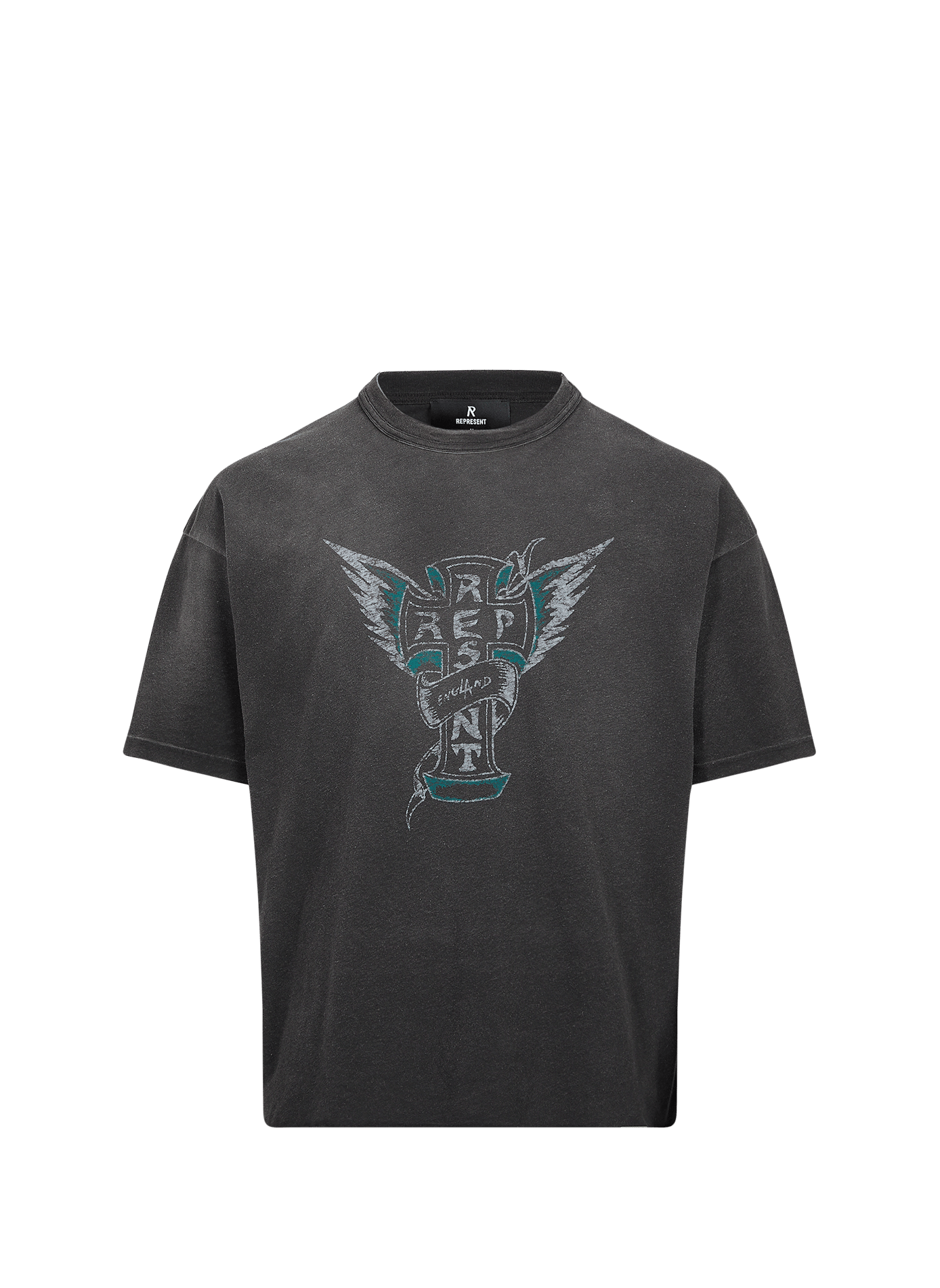 Cotton-blend round-neck T-shirt REPRESENT Black