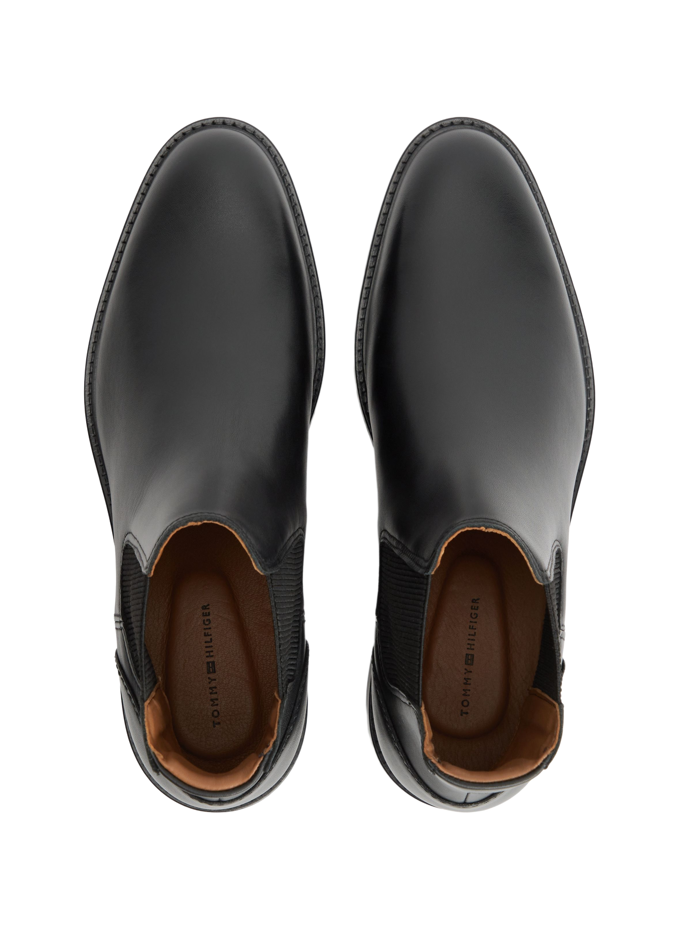 Chelsea-Stiefeletten aus Leder TOMMY HILFIGER Schwarz