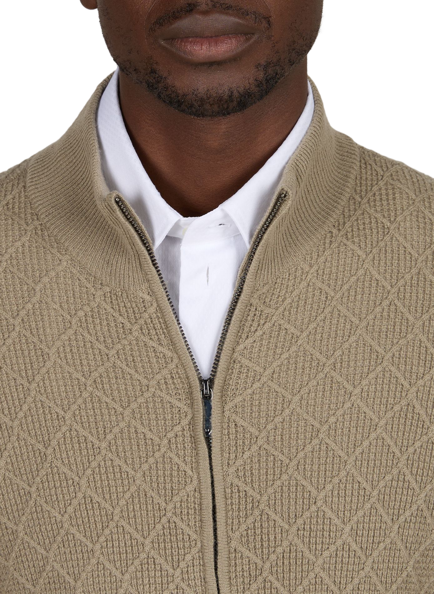 Virgin wool blend knit sweater EMPORIO ARMANI Beige