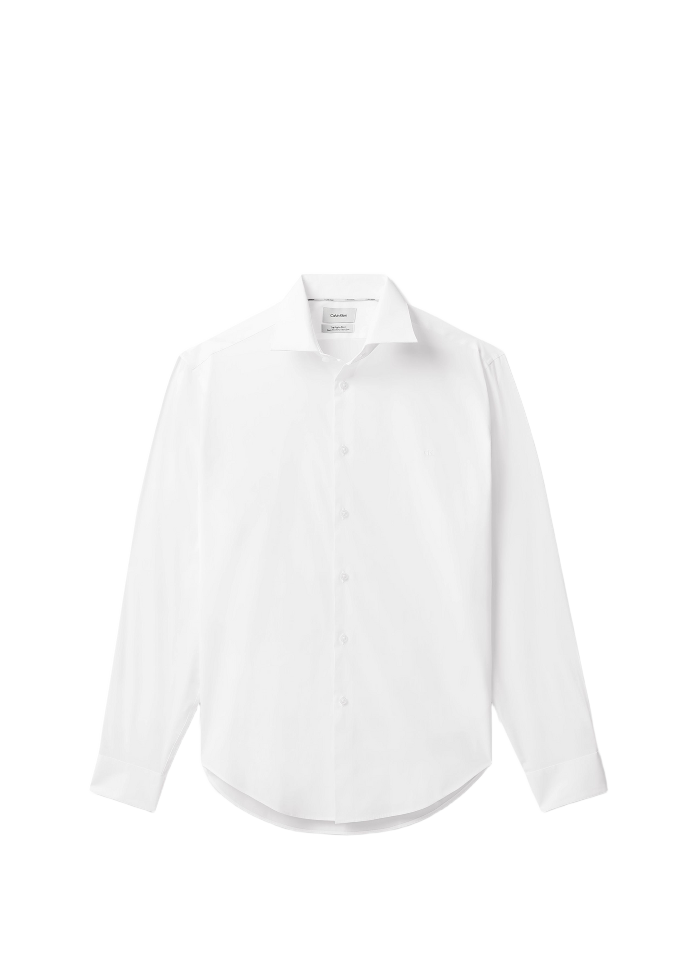 Camisa recta de algodón mezclado CALVIN KLEIN Blanco
