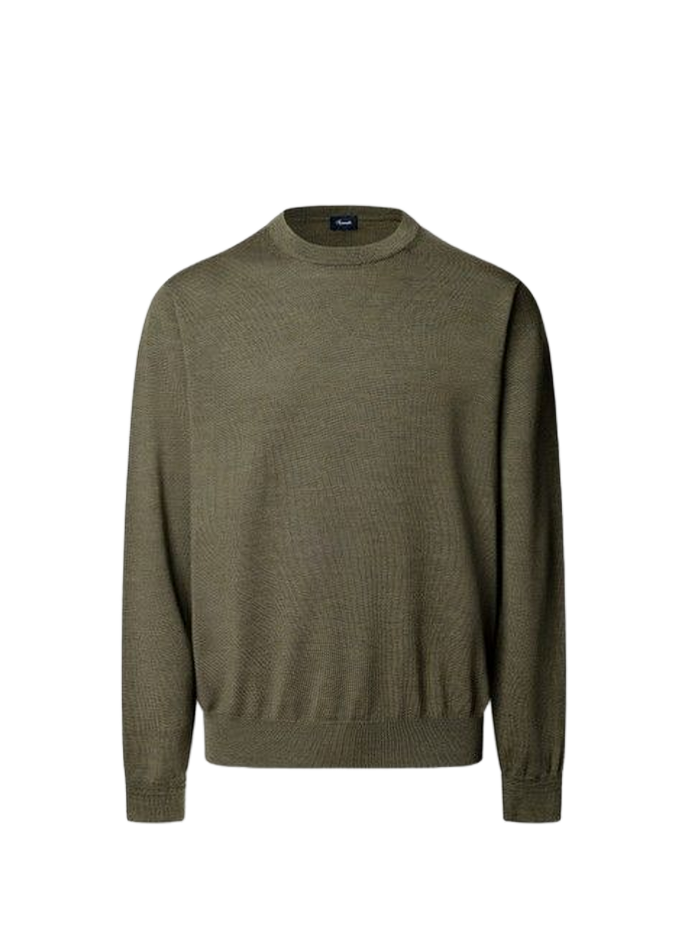 Round neck wool straight sweater FACONNABLE Khaki