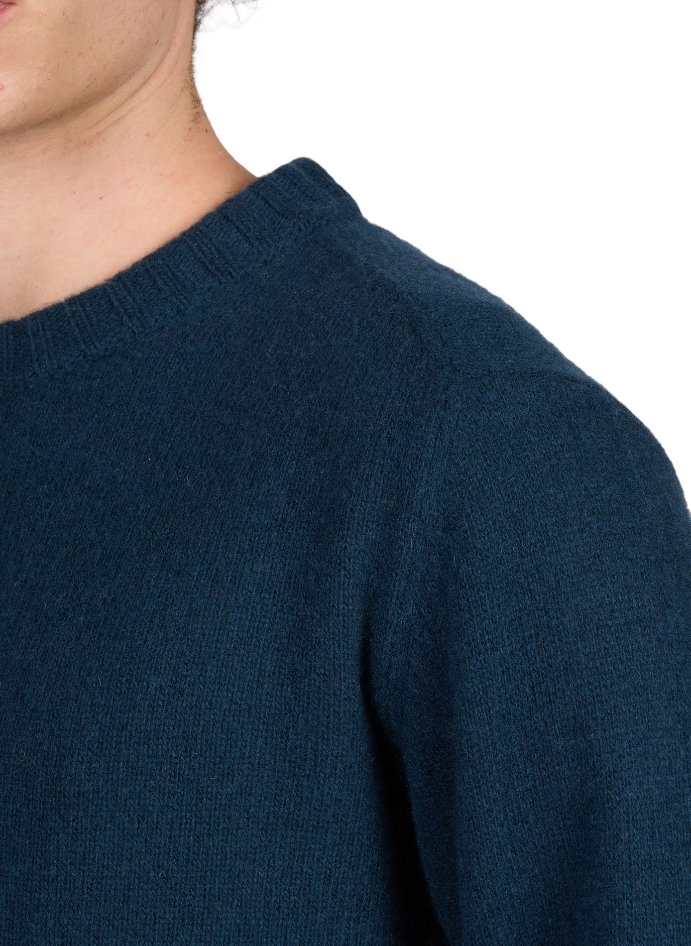 Pull droit col rond en laine mélangée | Bleu LAFAURIE Homme