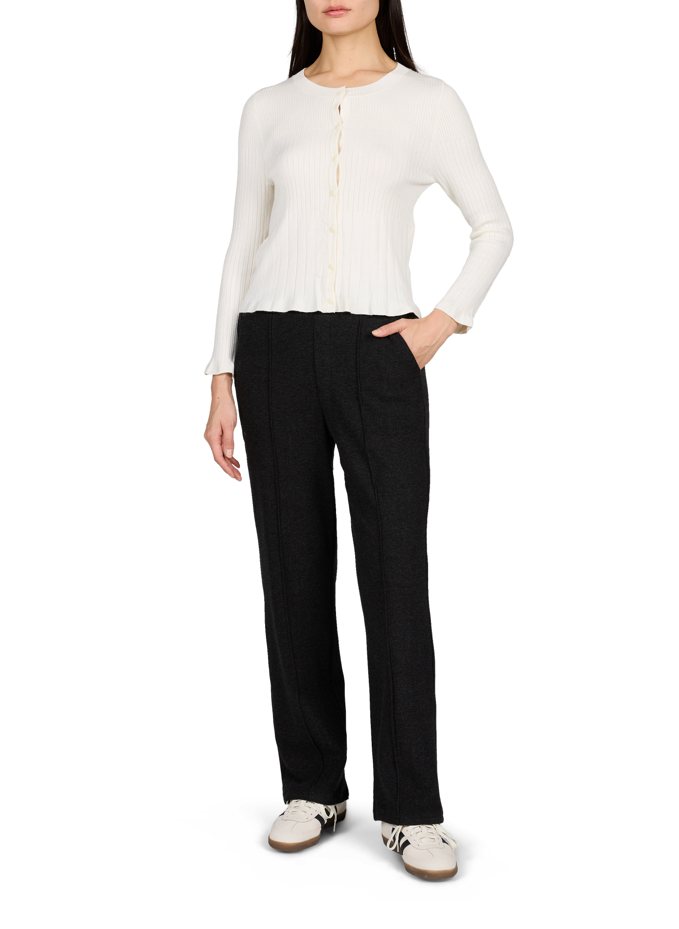 Fitted ETERNA cardigan MUS & BOMBON White