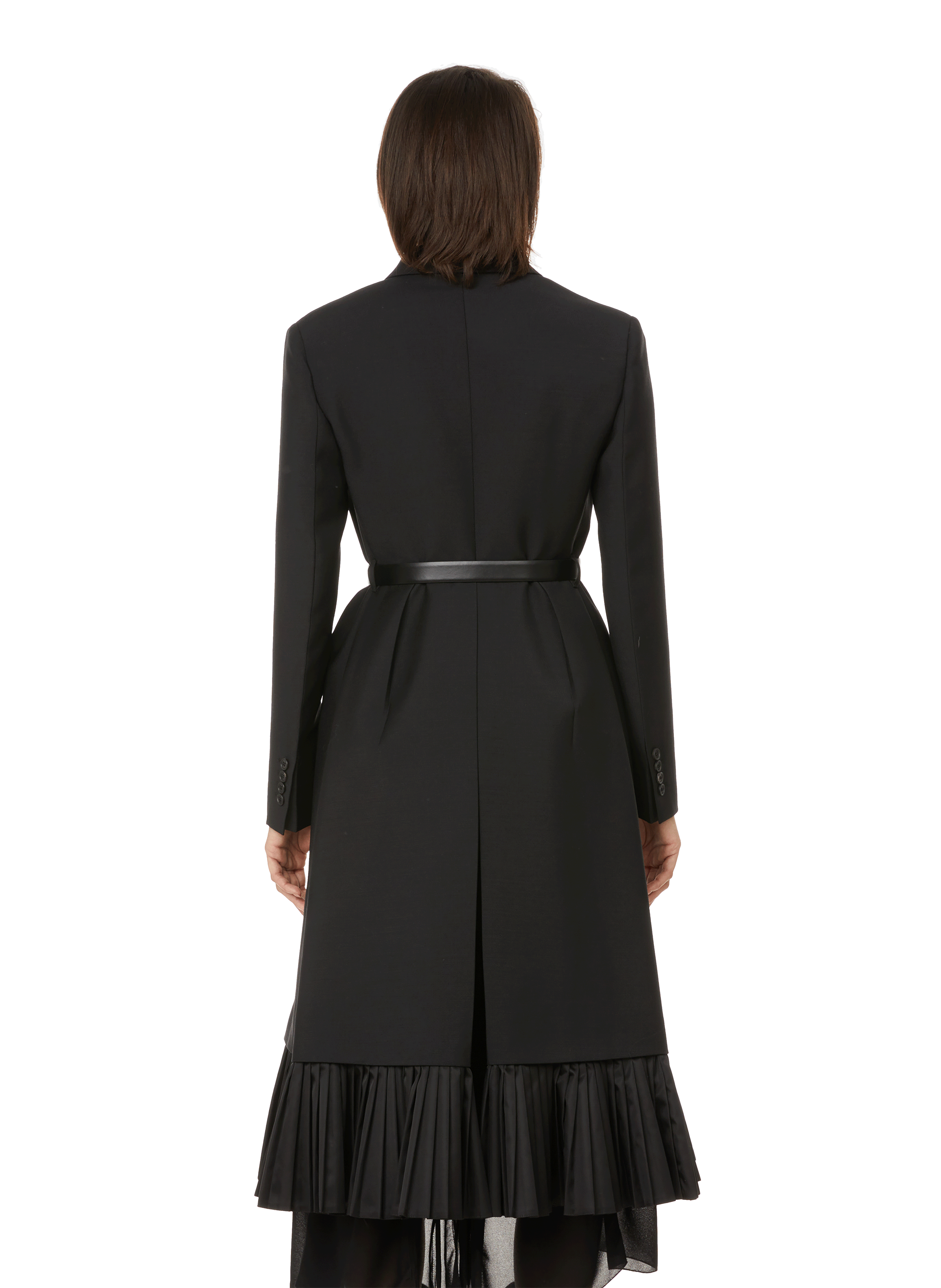 Wool-blend dress coat PRADA Black