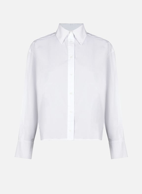 Chemise en popeline de coton Blanc by SAISON 1865 SAISON 1865 Chemise en popeline de coton Blanc
