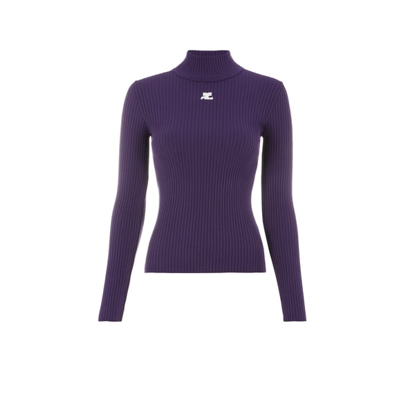 Pull col roulé en maille