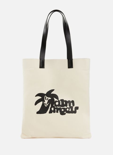 Black leather tote bagPALM ANGELS 