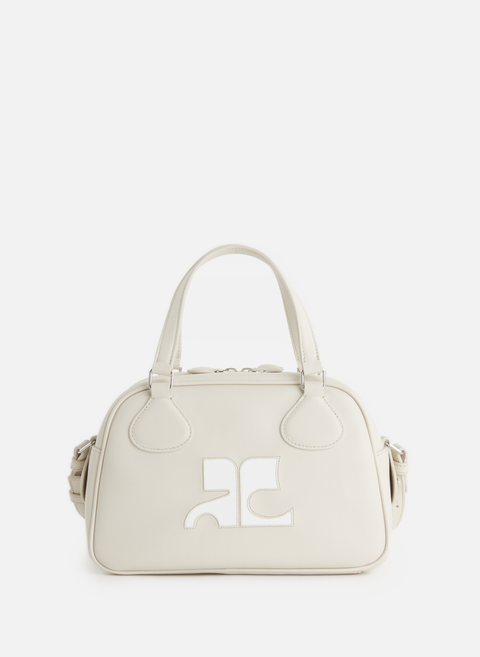 Gray leather bowling bag COURRÈGES 