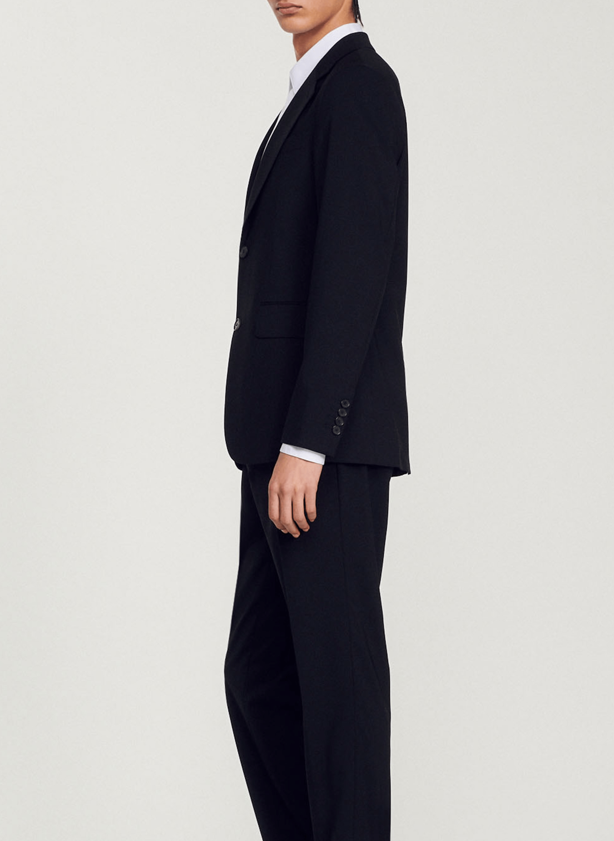 Veste de tailleur en laine mélangée SANDRO Noir