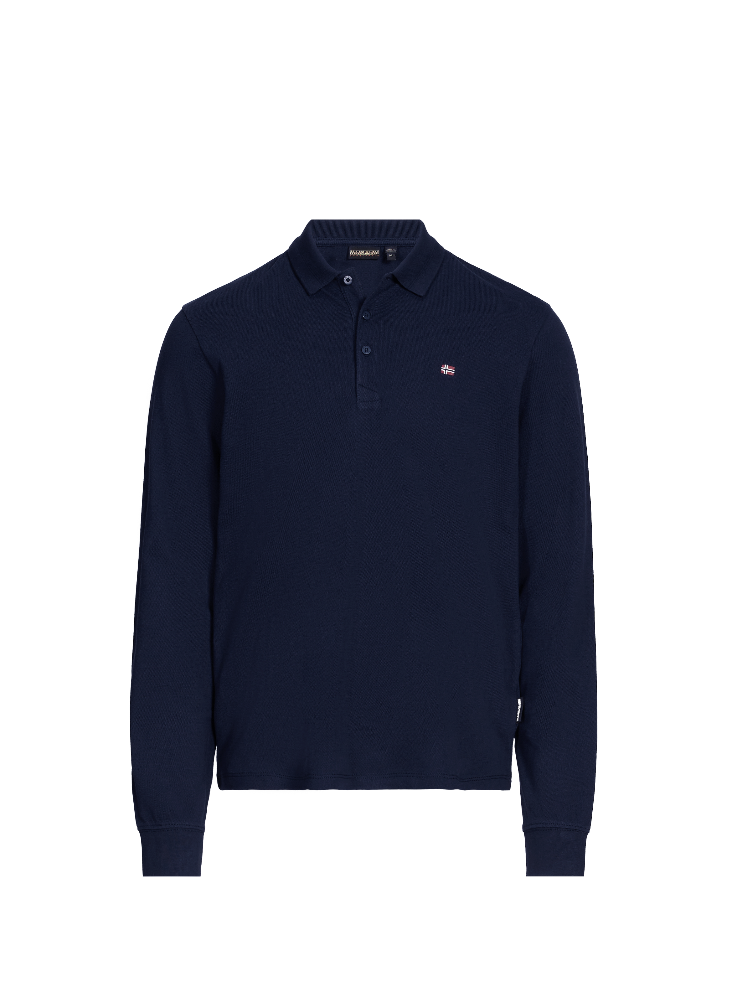 Long-sleeved cotton polo shirt NAPAPIJRI Blue