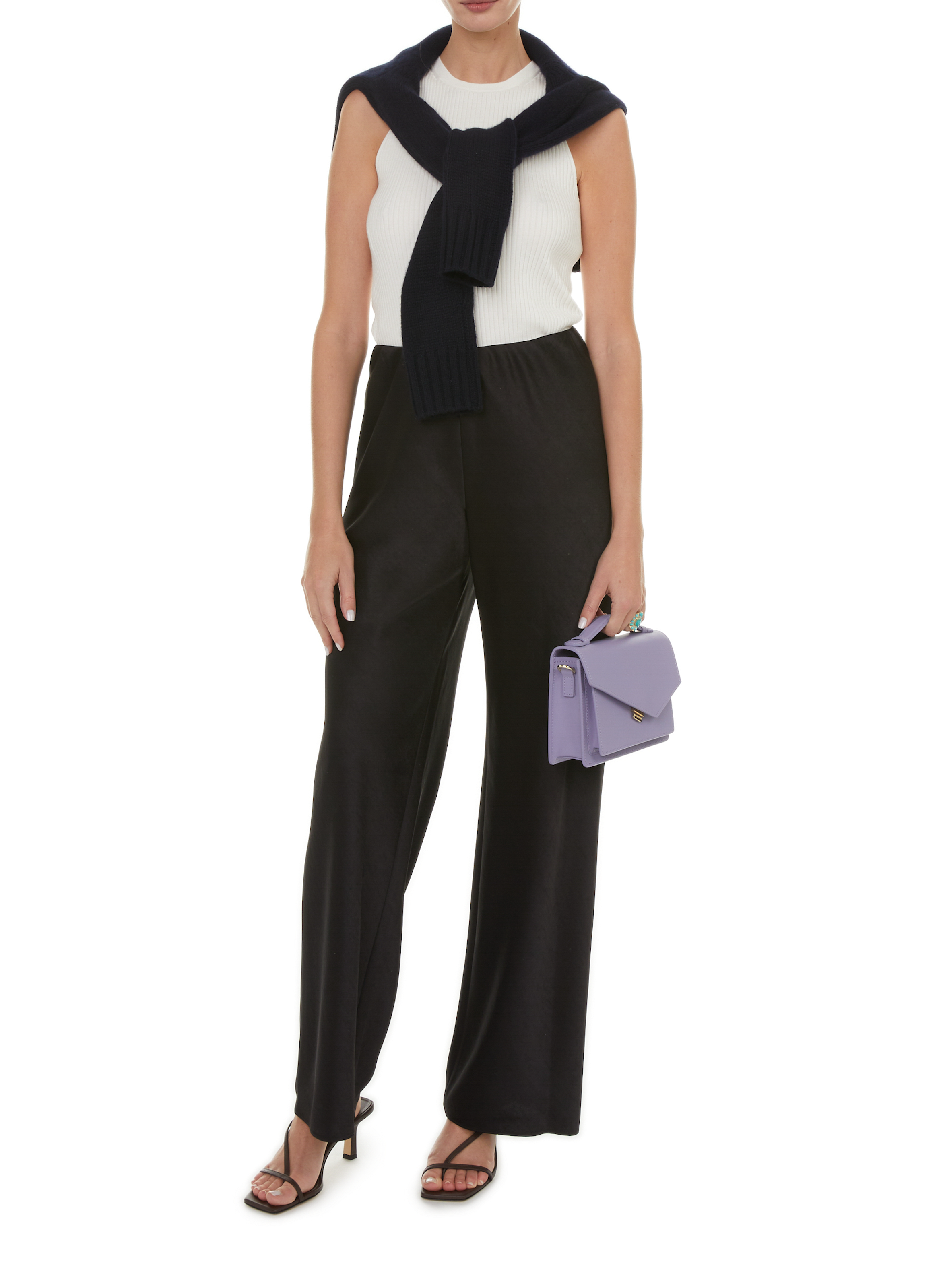 Satin trousers VINCE Black