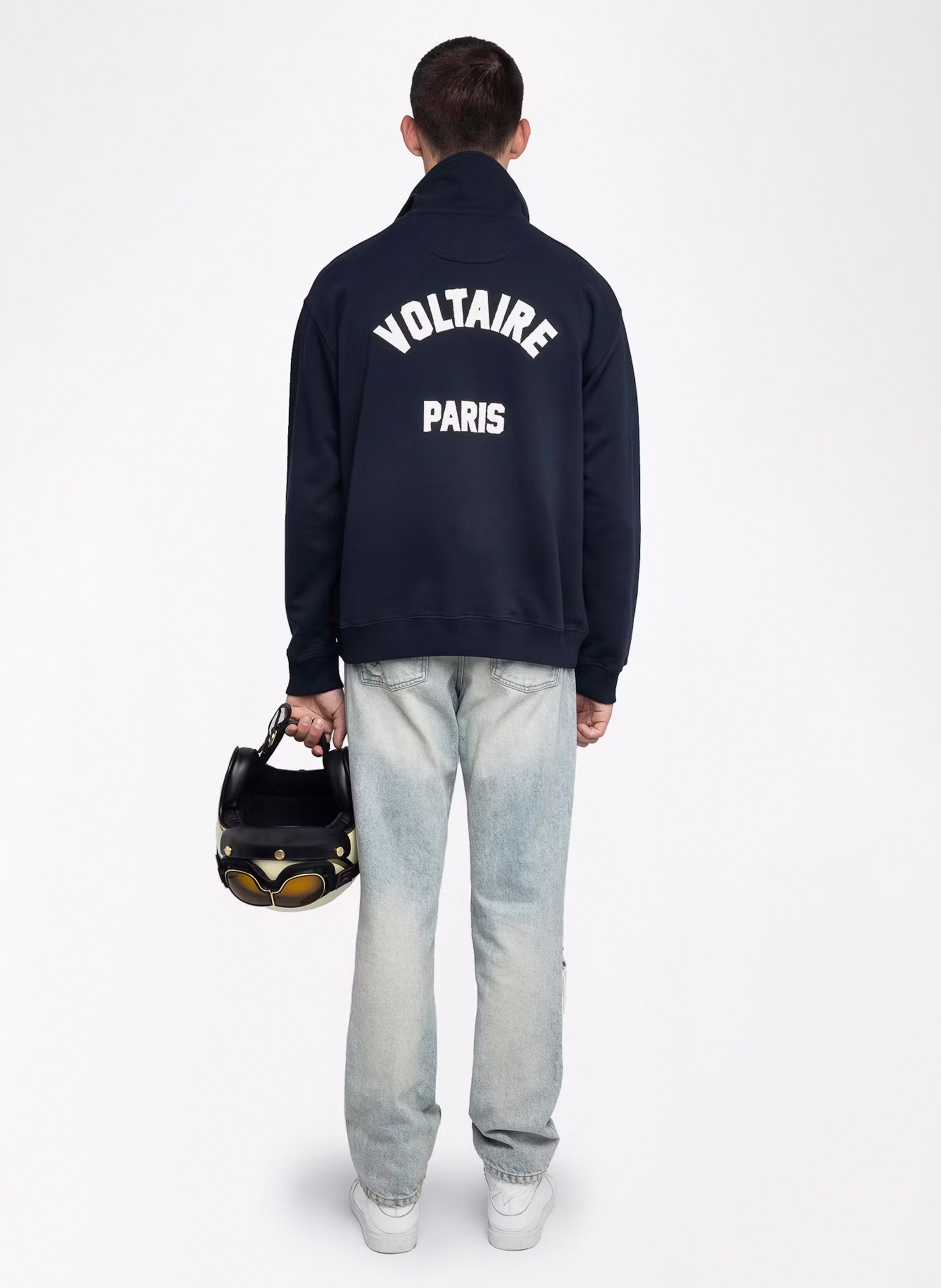 Sweat droit en coton moya ZADIG&VOLTAIRE Bleu