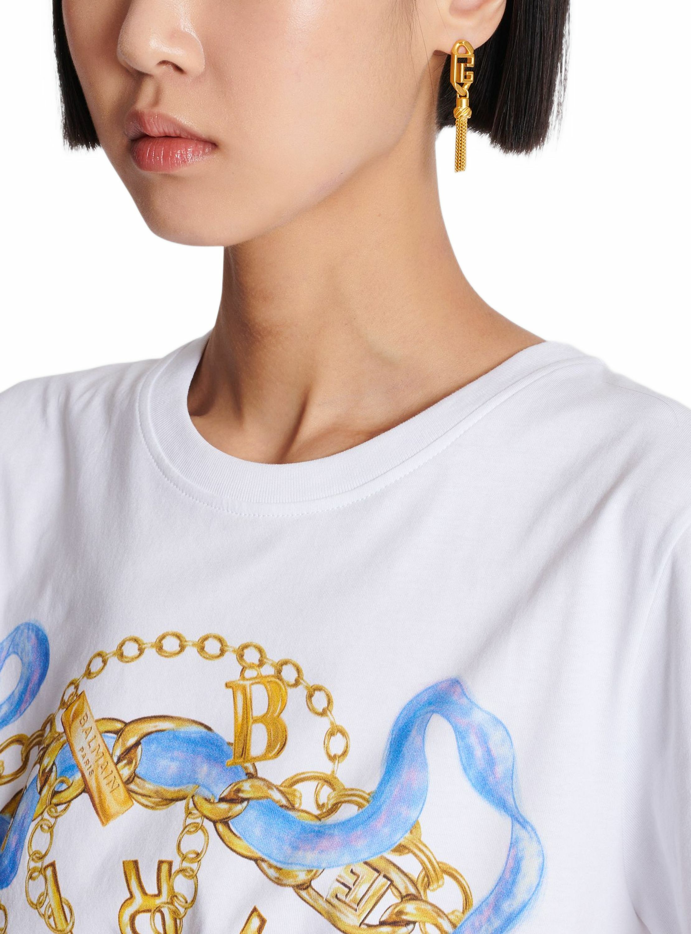 Boucles d'oreilles pendantes sync pb en laiton BALMAIN Doré