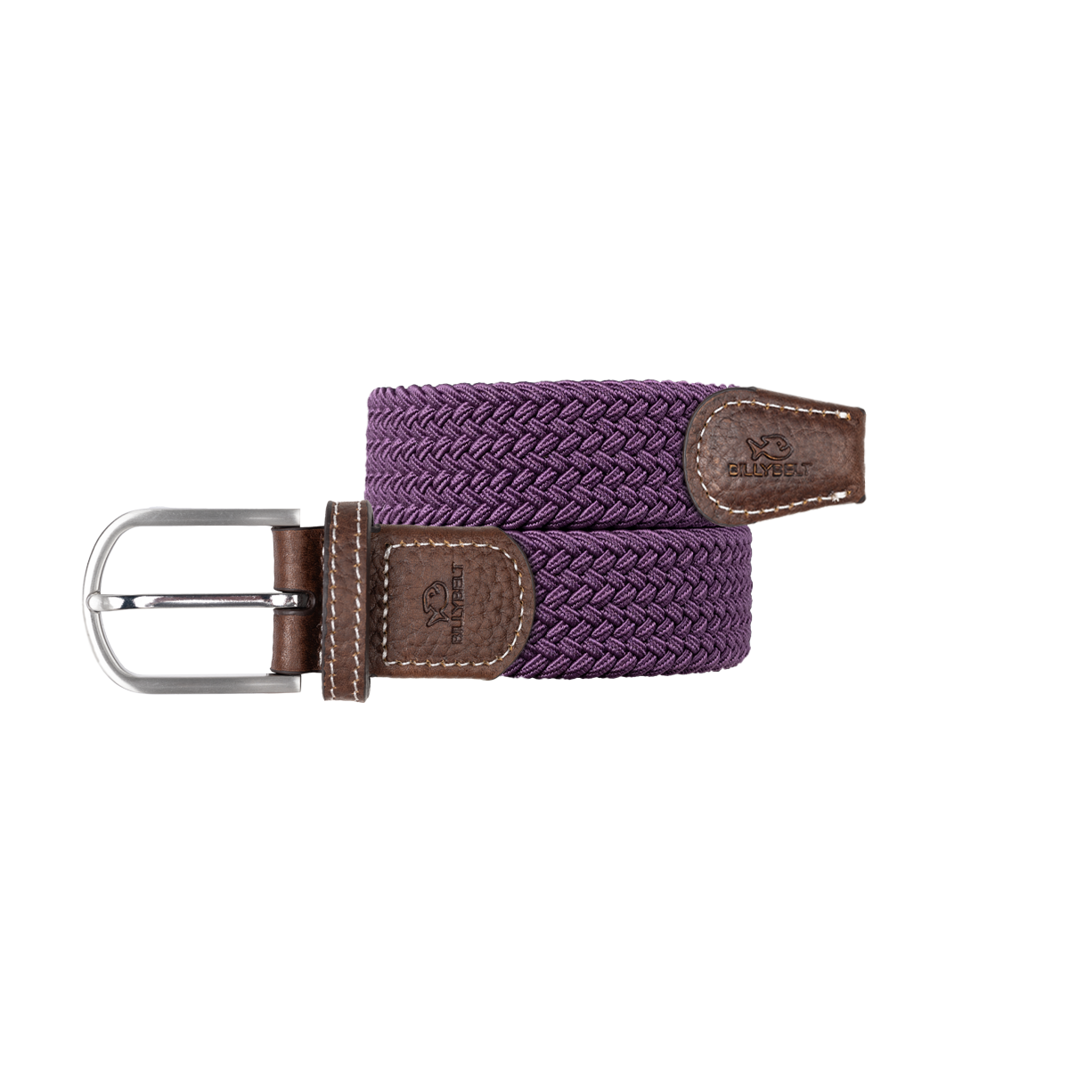 BILLYBELT Ceinture tressée élastique unie Violet