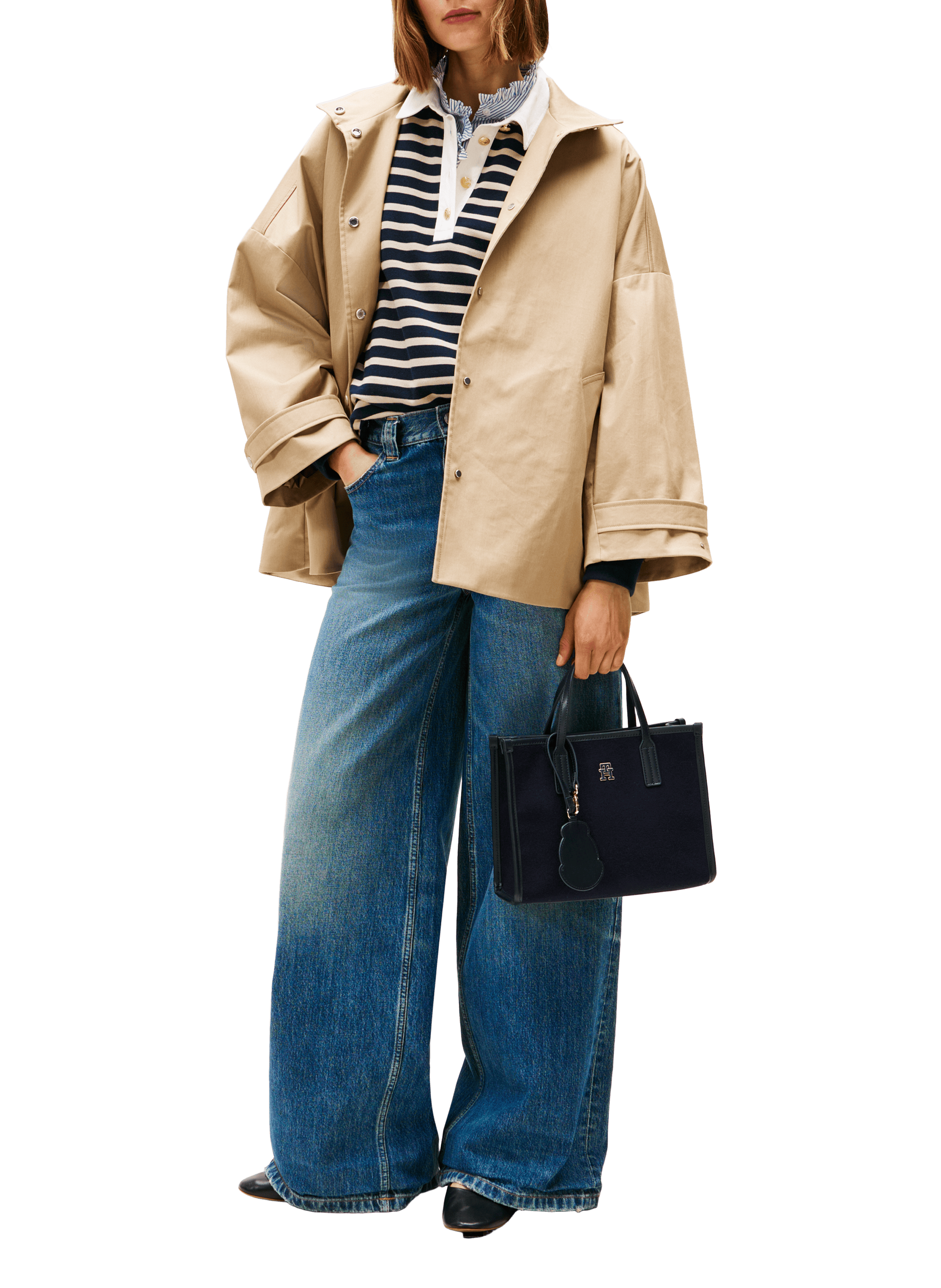 Sac à main feutre TOMMY HILFIGER Bleu