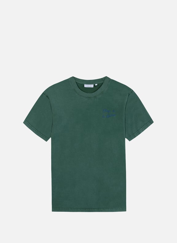 Embroidered cotton T-shirt Green by MAISON LABICHE MAISON LABICHE Embroidered cotton T-shirt Green
