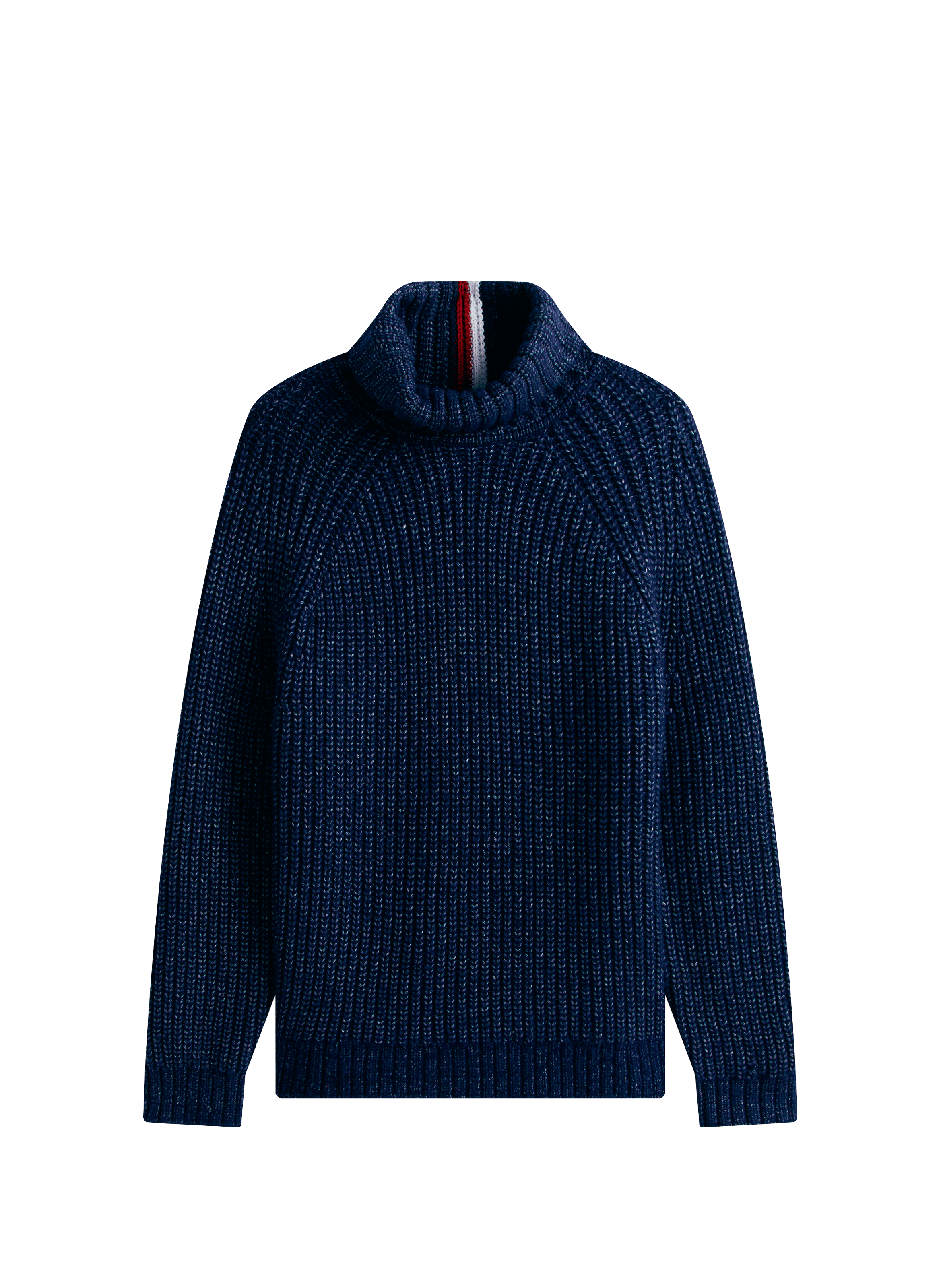 Wool and cotton blend turtleneck sweater TOMMY HILFIGER Blue