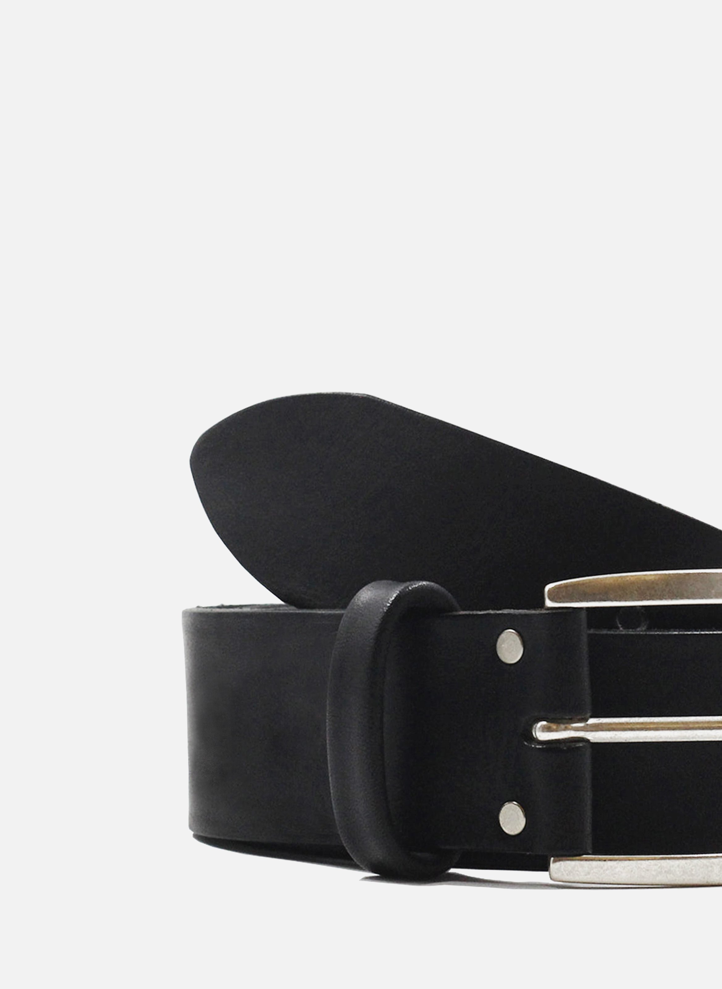 Ceinture paris cuir lisse JULES & JENN Noir